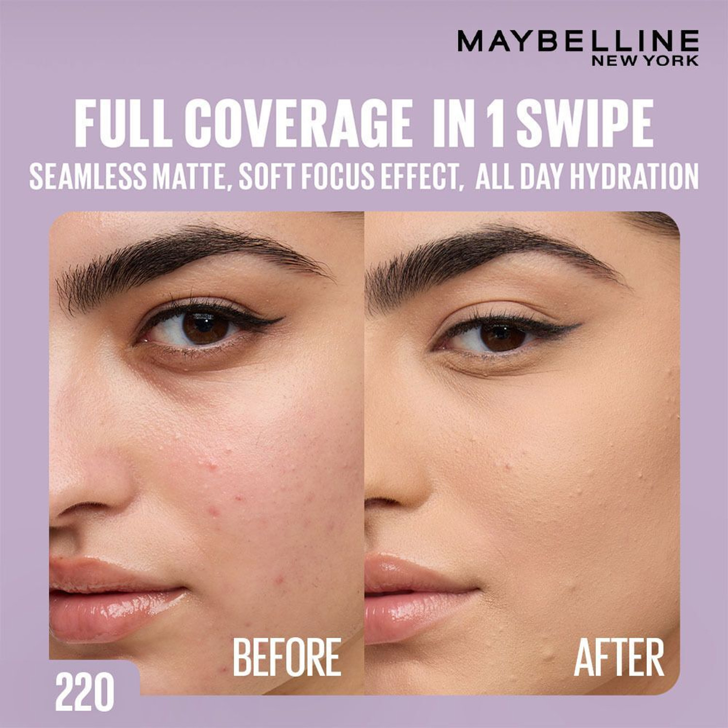 Image of MAYBELLINE NEW YORK Super Stay Flex Powder Compact, 220, 30H Full Cover, for Oily Skin Foundation