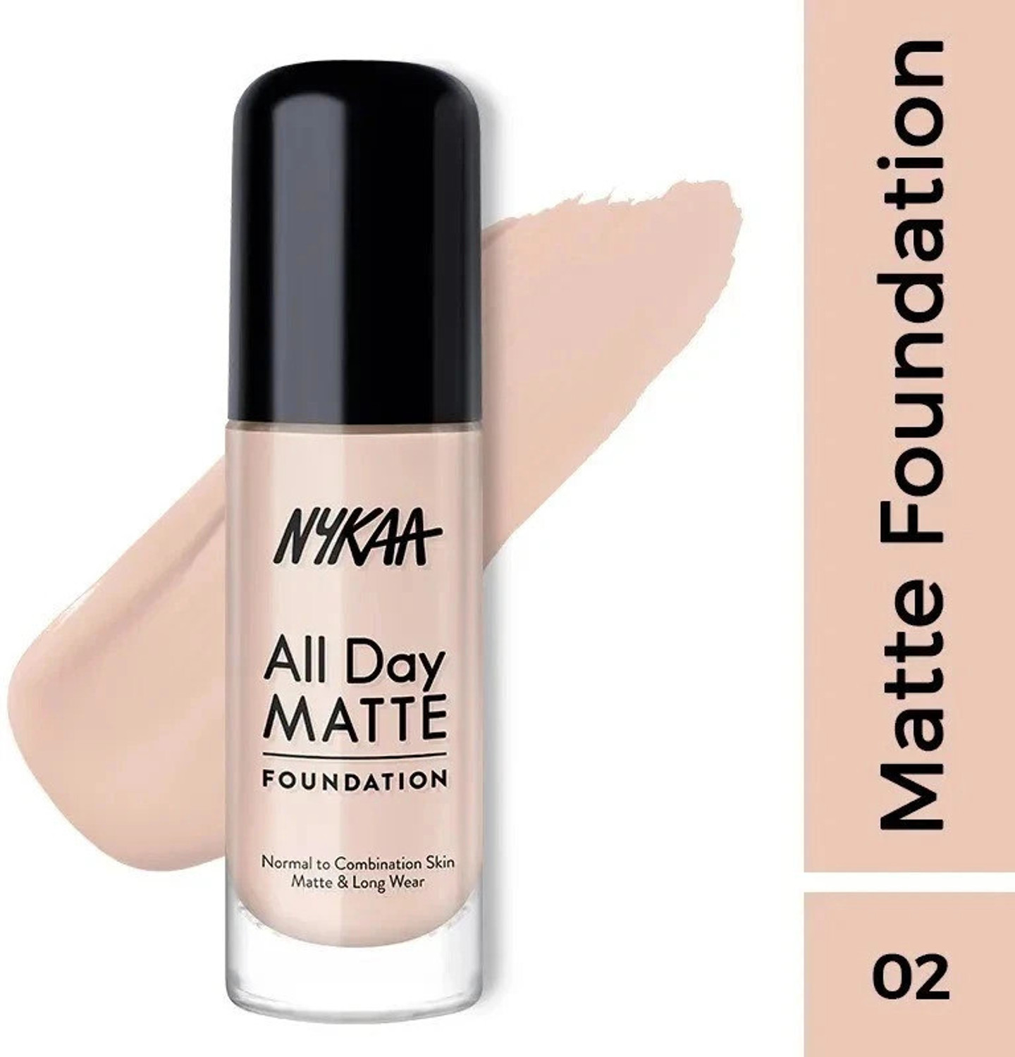 Image of NYKAA All day matte foundation (Vanilla 02) 30ml Foundation