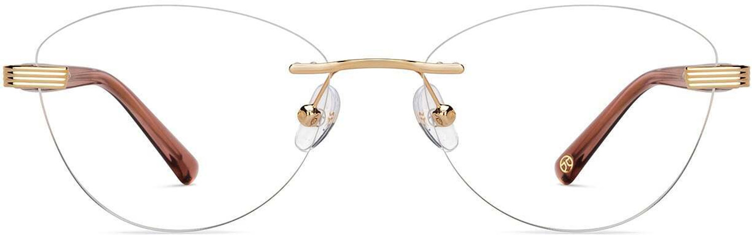Image of john jacobs Rimless Oval Frame