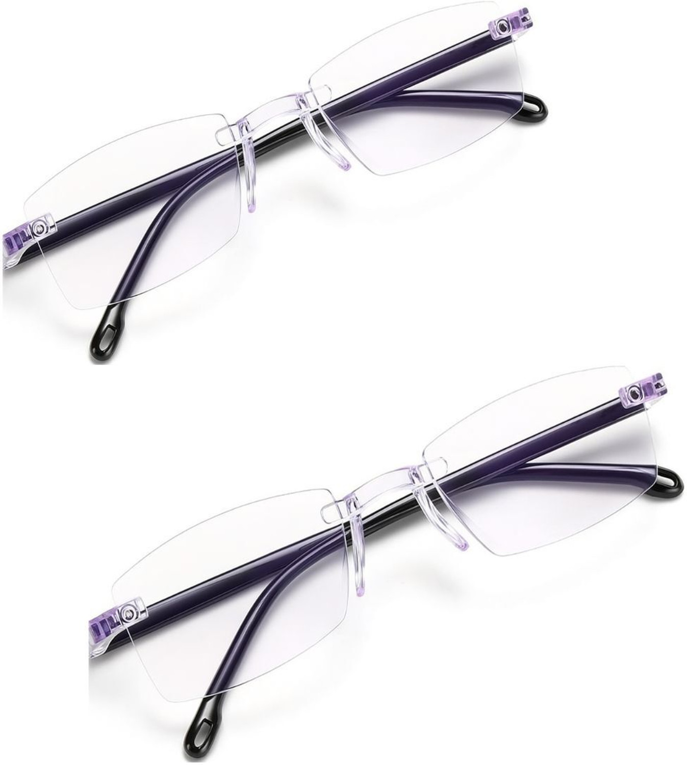 Image of Elyvo Rimless (+1.00) Rectangle Reading Glasses