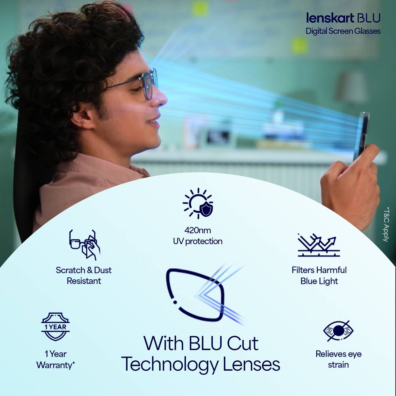 Lenskart Blu Aviator Frame - Image 4
