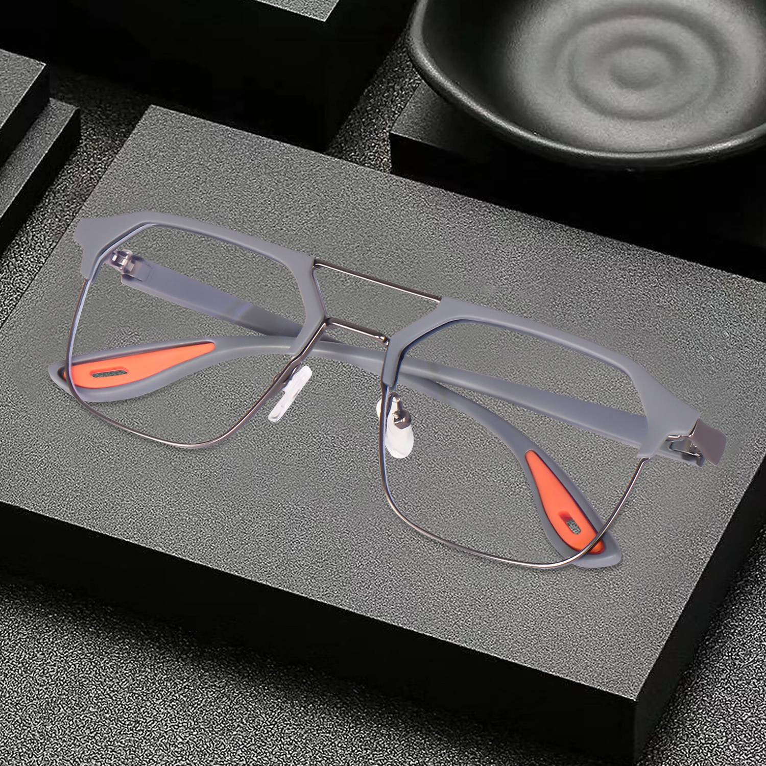 house of common Full Rim Square Frame Blue