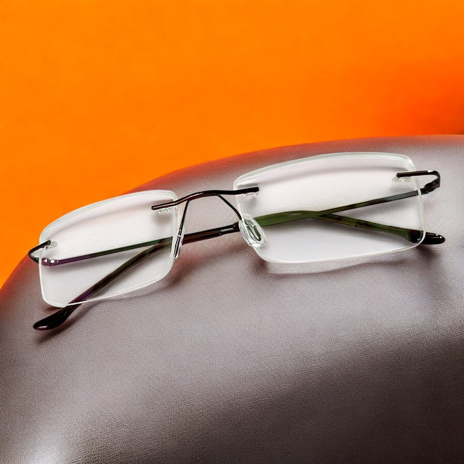 Image of Redex Rimless (+1.25) Rectangle Reading Glass For Men & Women (20 mm)