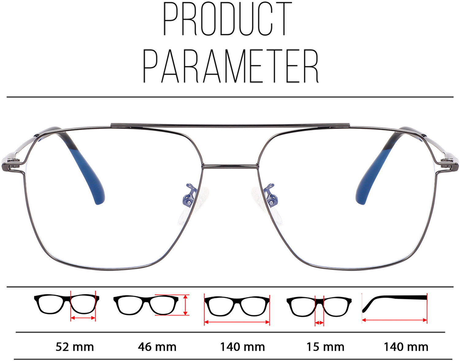 Image of Poshh eyewear Full Rim Square Frame