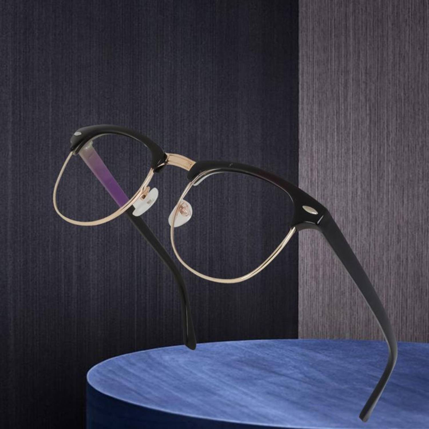artrue Half Rim Clubmaster Blue Frame - Image 3