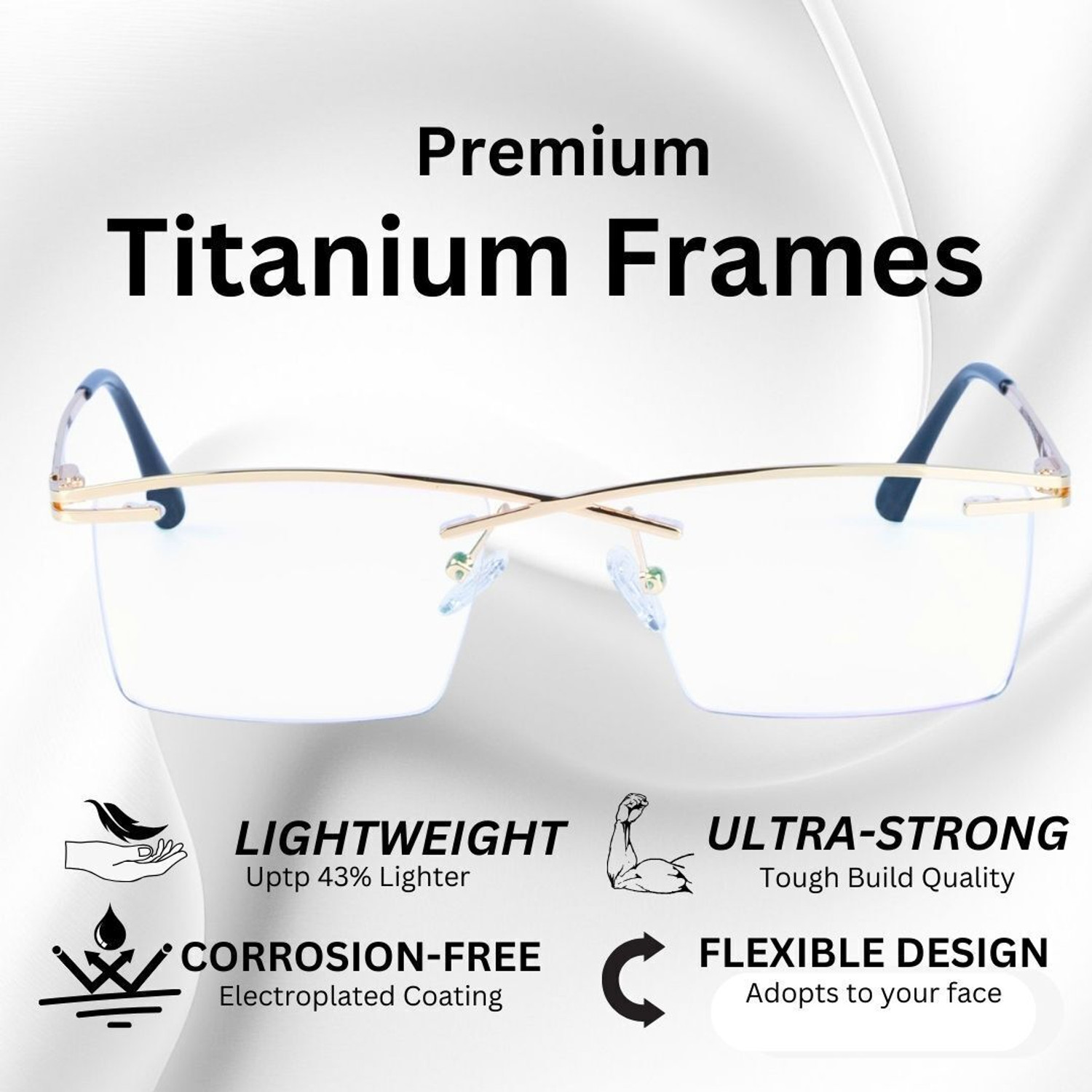 Image of REDHILLS Rimless Rectangle Frame