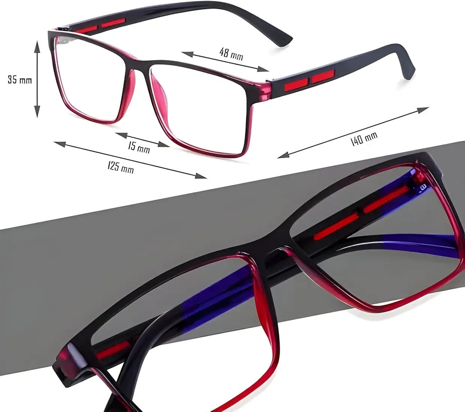 Image of WEARWISE Full Rim Square Frame