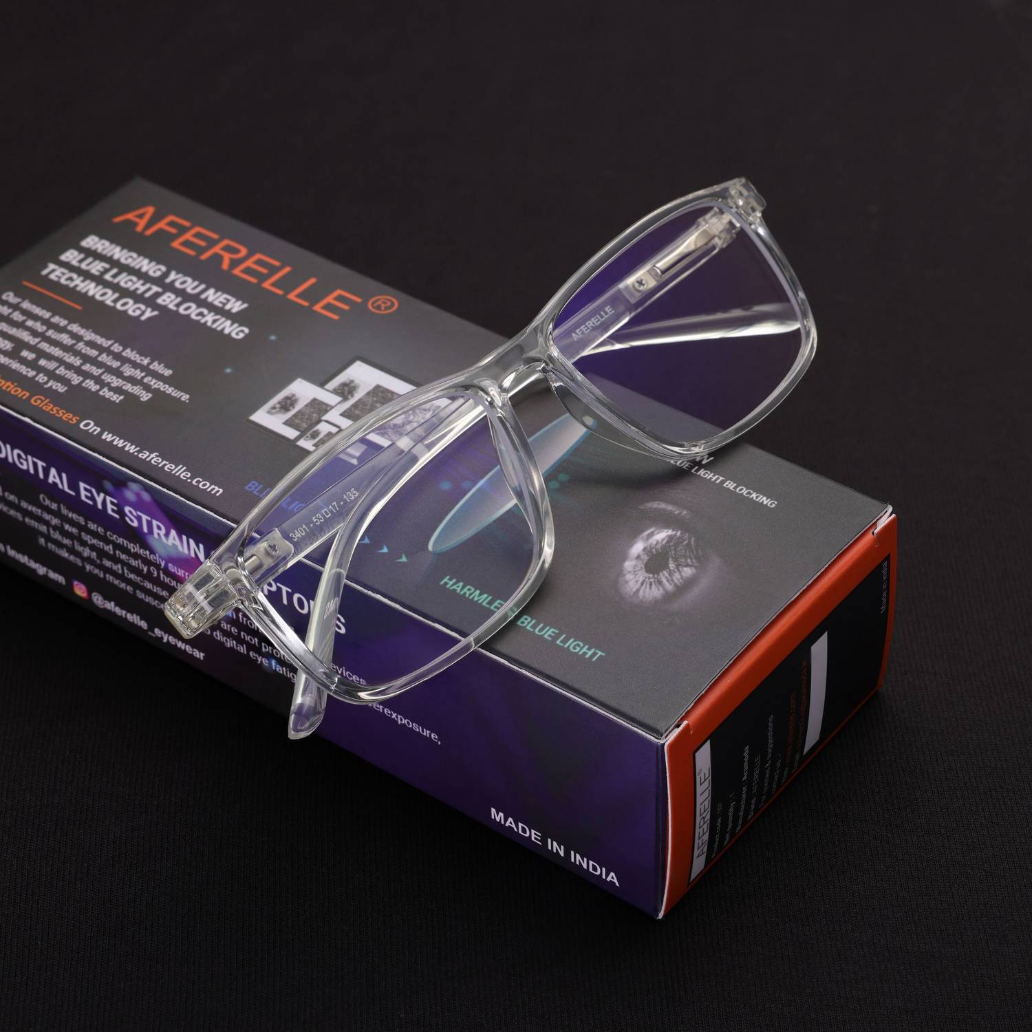 aferelle Full Rim Rectangle Frame Blue - Image 3