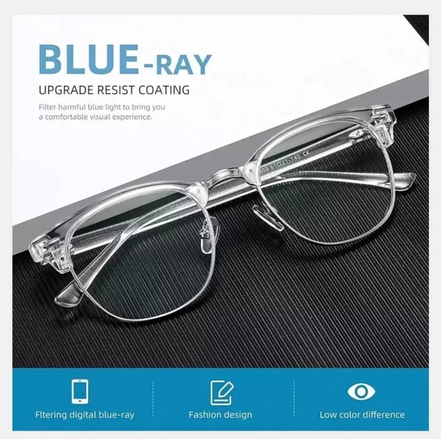 artrue Full Rim Clubmaster Blue Frame - Image 1