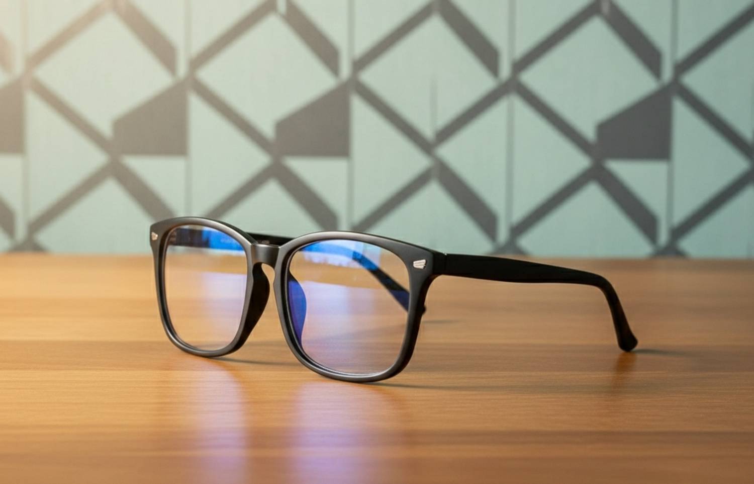 Full Rim Rectangle Frame Spectacles Blue