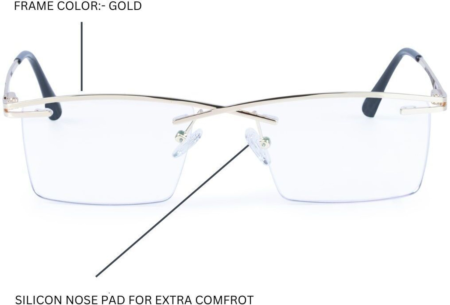 Image of REDHILLS Rimless Rectangle Frame