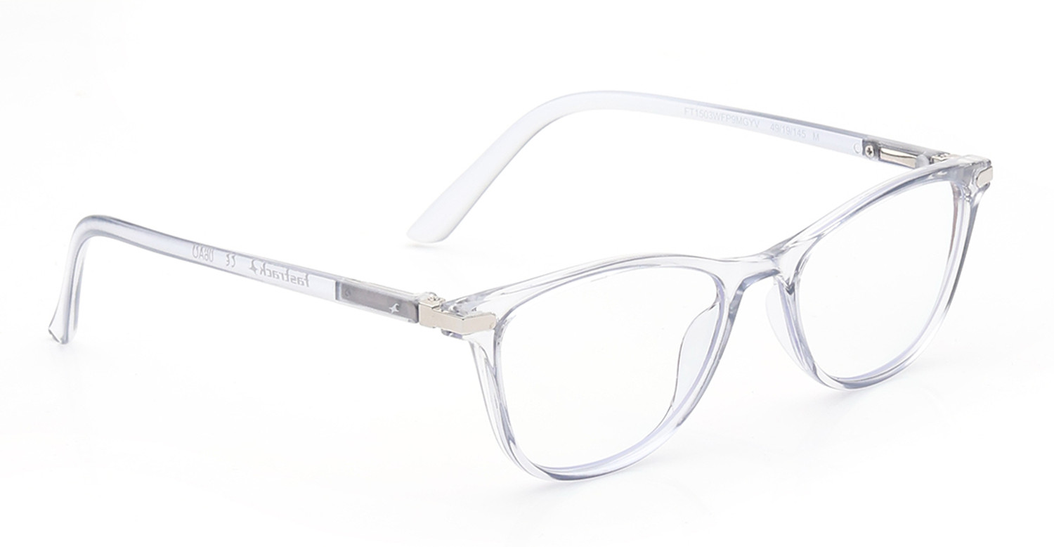 Image of Fastrack Full Rim Cat-eyed Blue Cut Computer Glass For Women (49 mm)