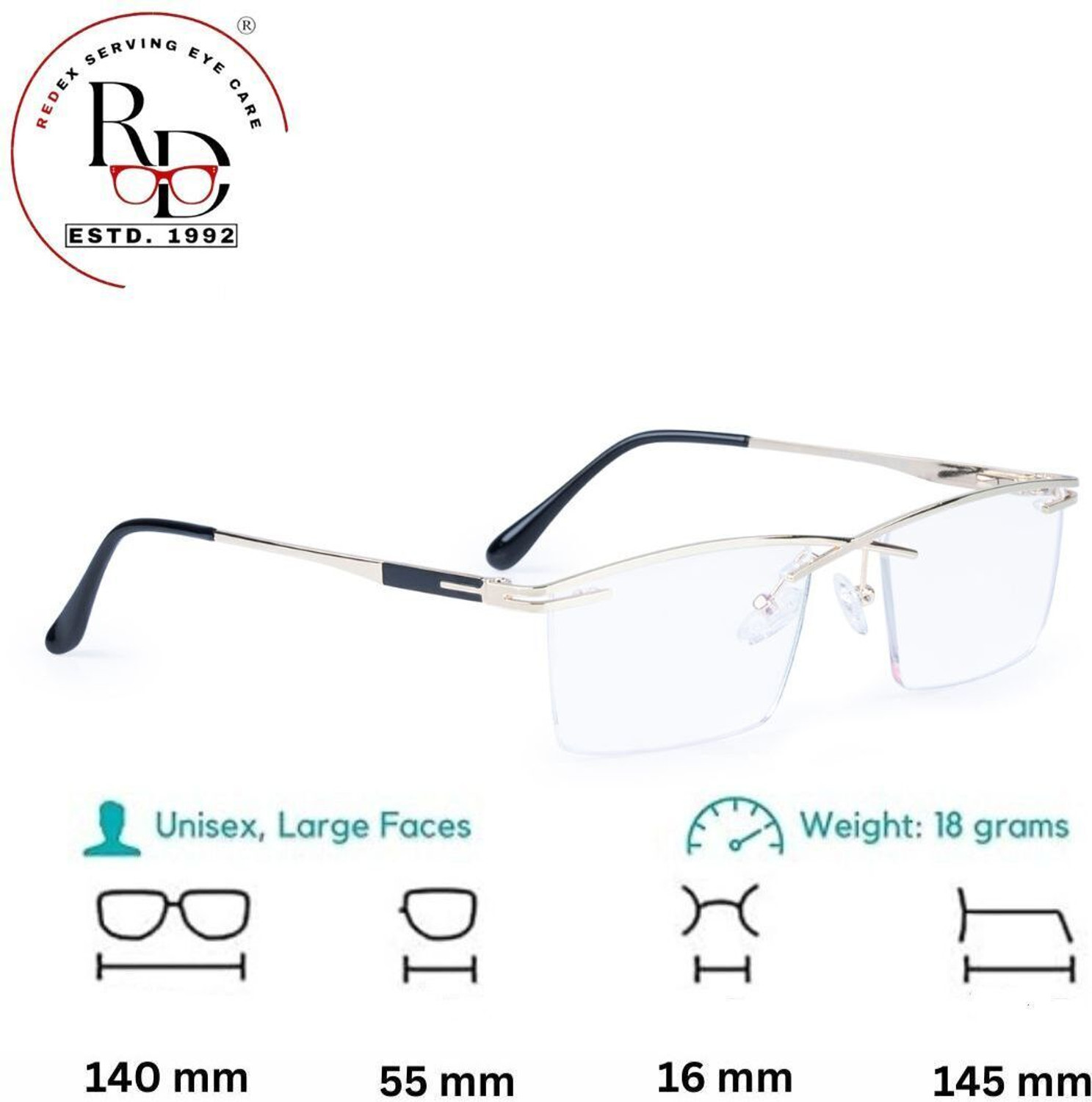 Image of REDHILLS Rimless Rectangle Frame