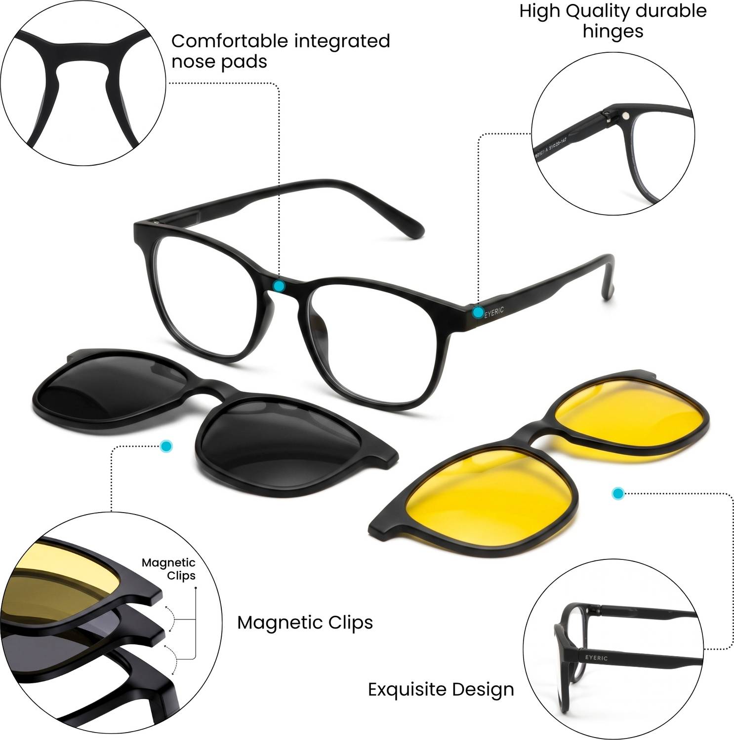Eyeric Full Rim Square Frame Blue - Image 2