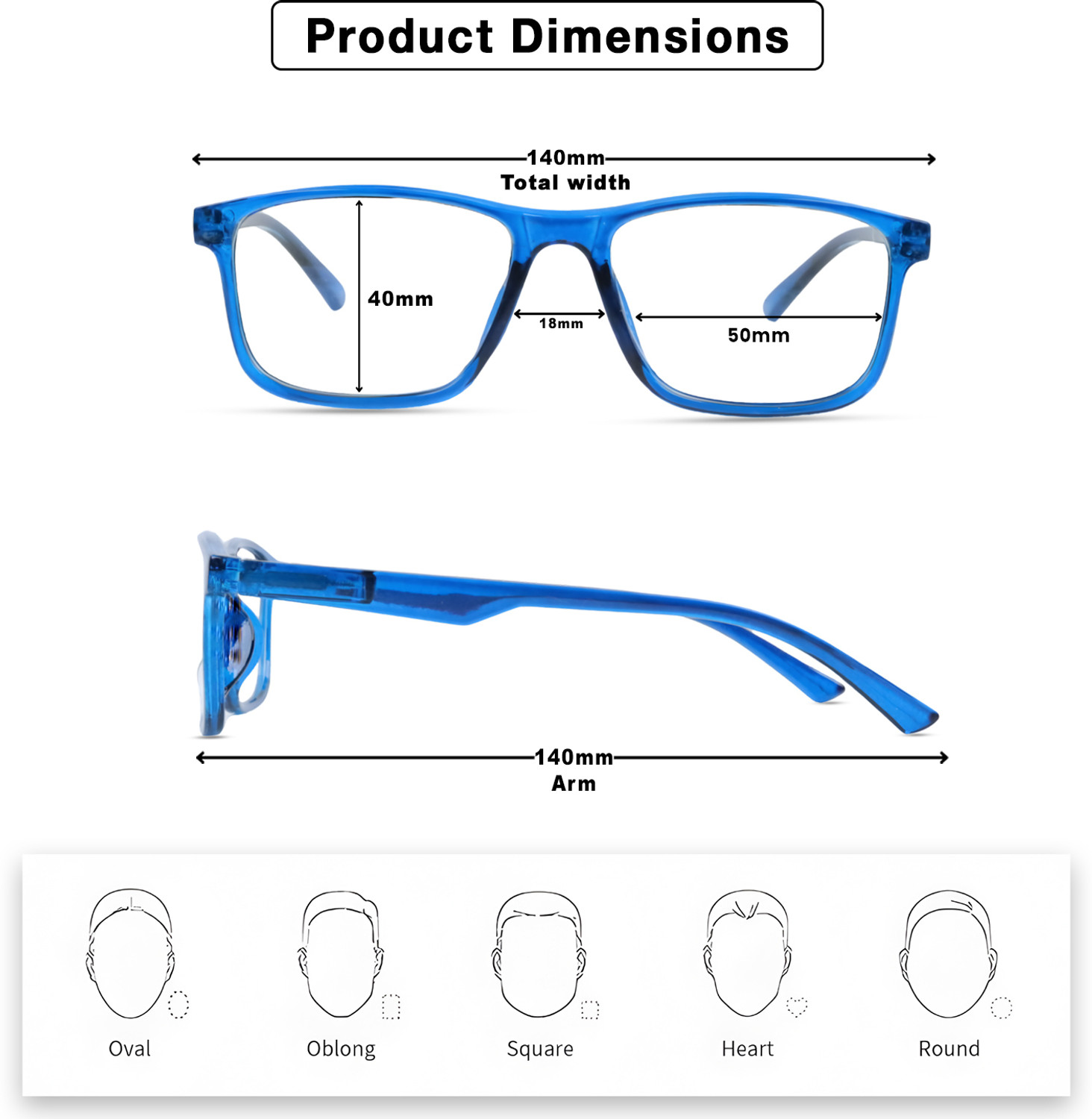 Image of Rayblock Full Rim Square Frame