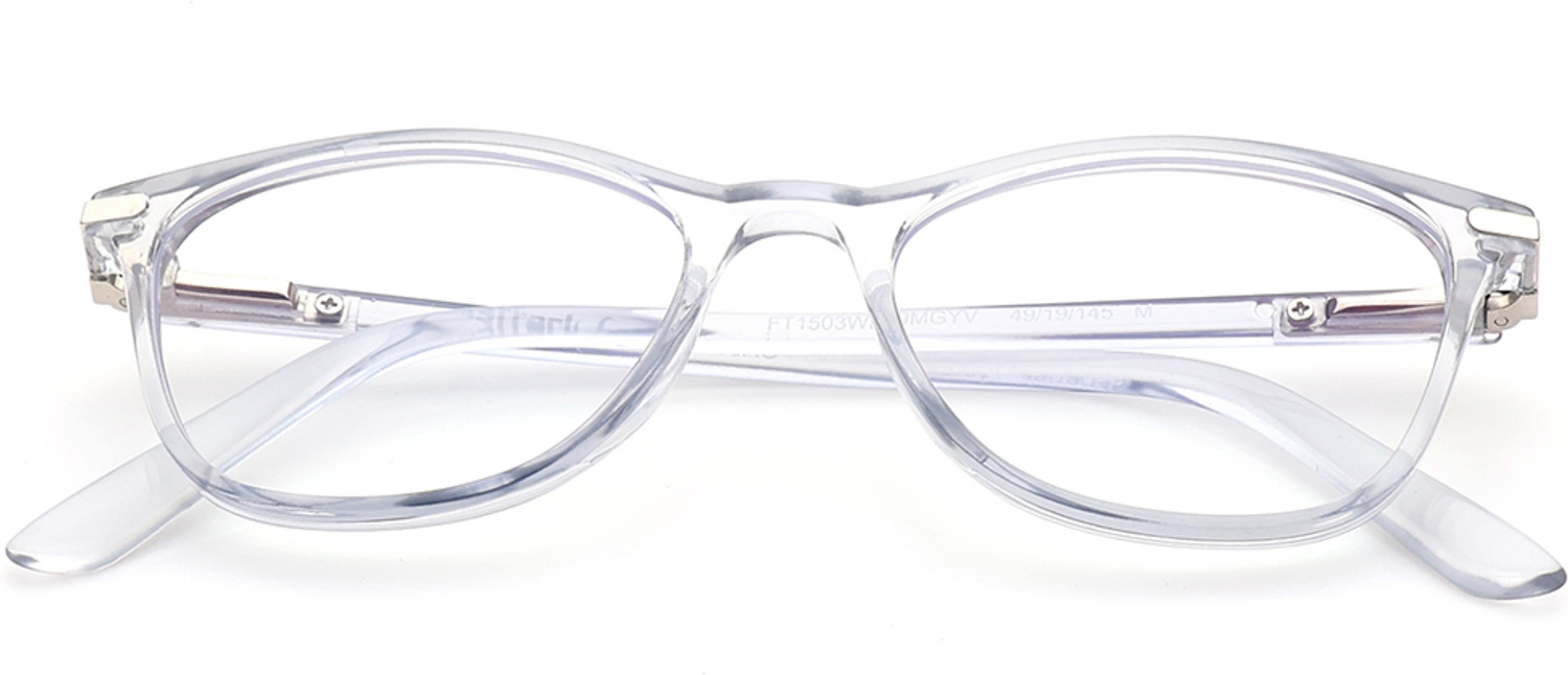Image of Fastrack Full Rim Cat-eyed Blue Cut Computer Glass For Women (49 mm)
