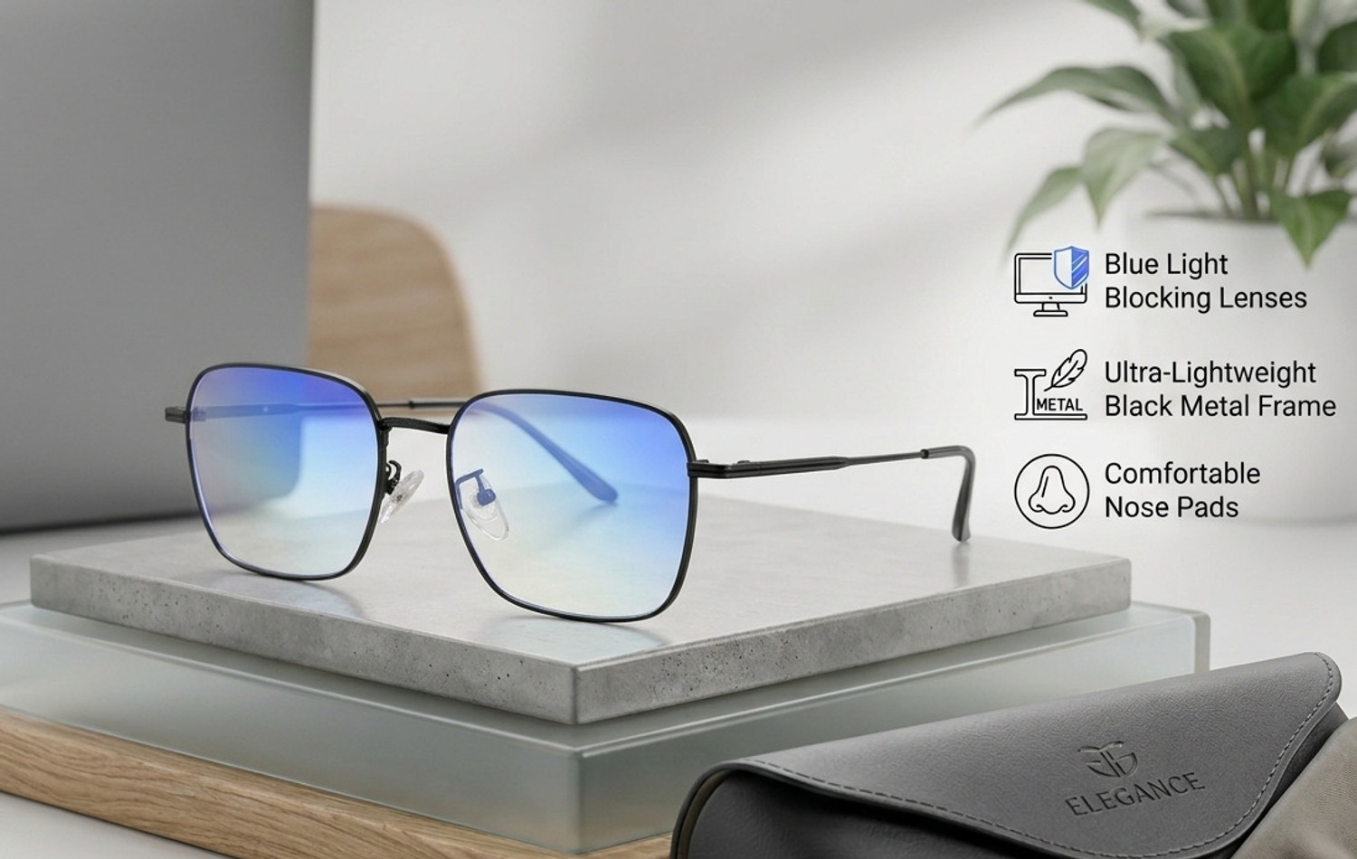 Image of ADMIRE Full Rim Square Computer Glass For Men & Women (54 mm)