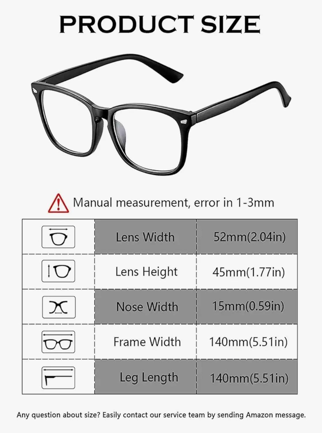 Full Rim Rectangle Frame Spectacles Blue - Image 5
