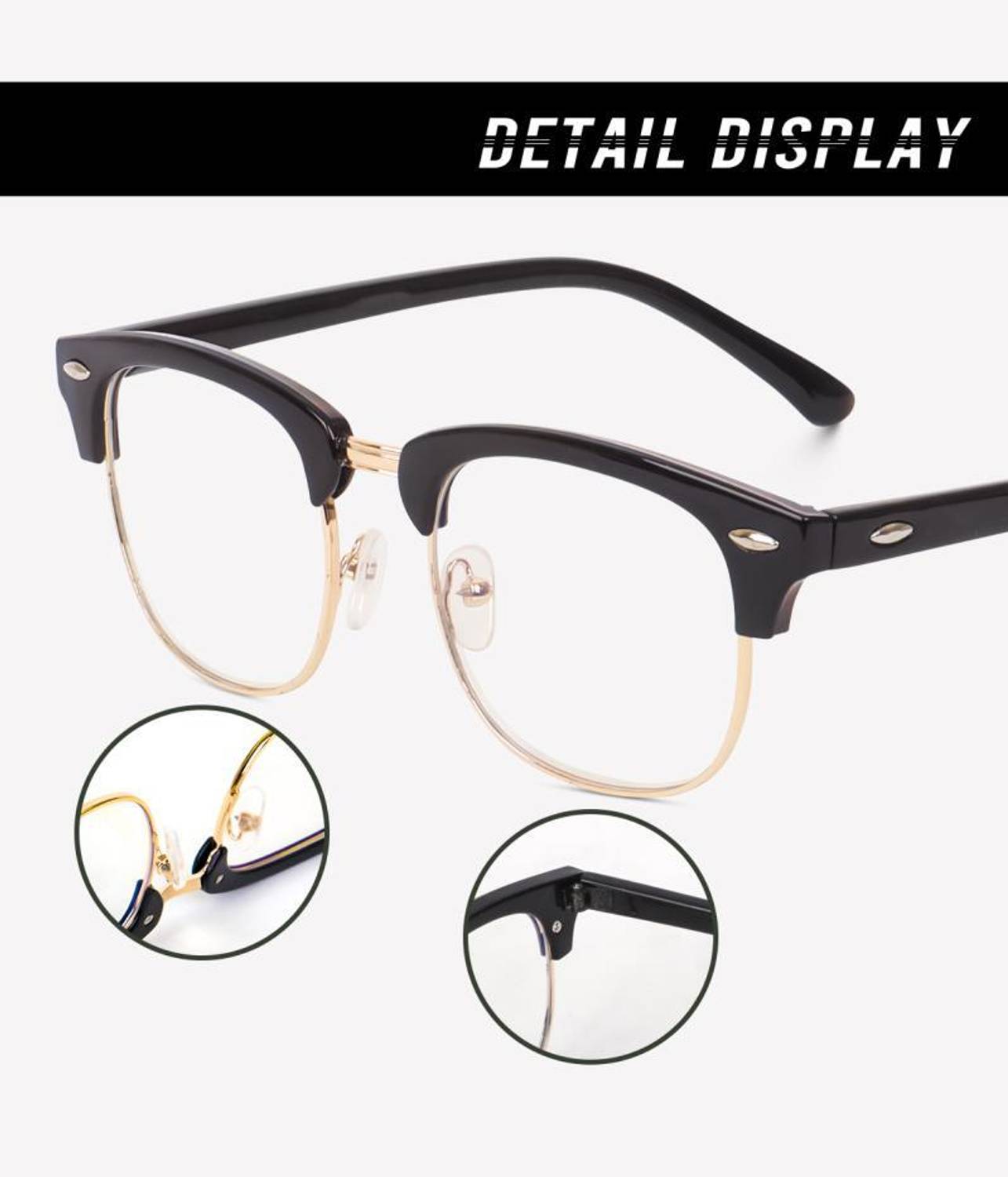 artrue Half Rim Clubmaster Blue Frame - Image 5