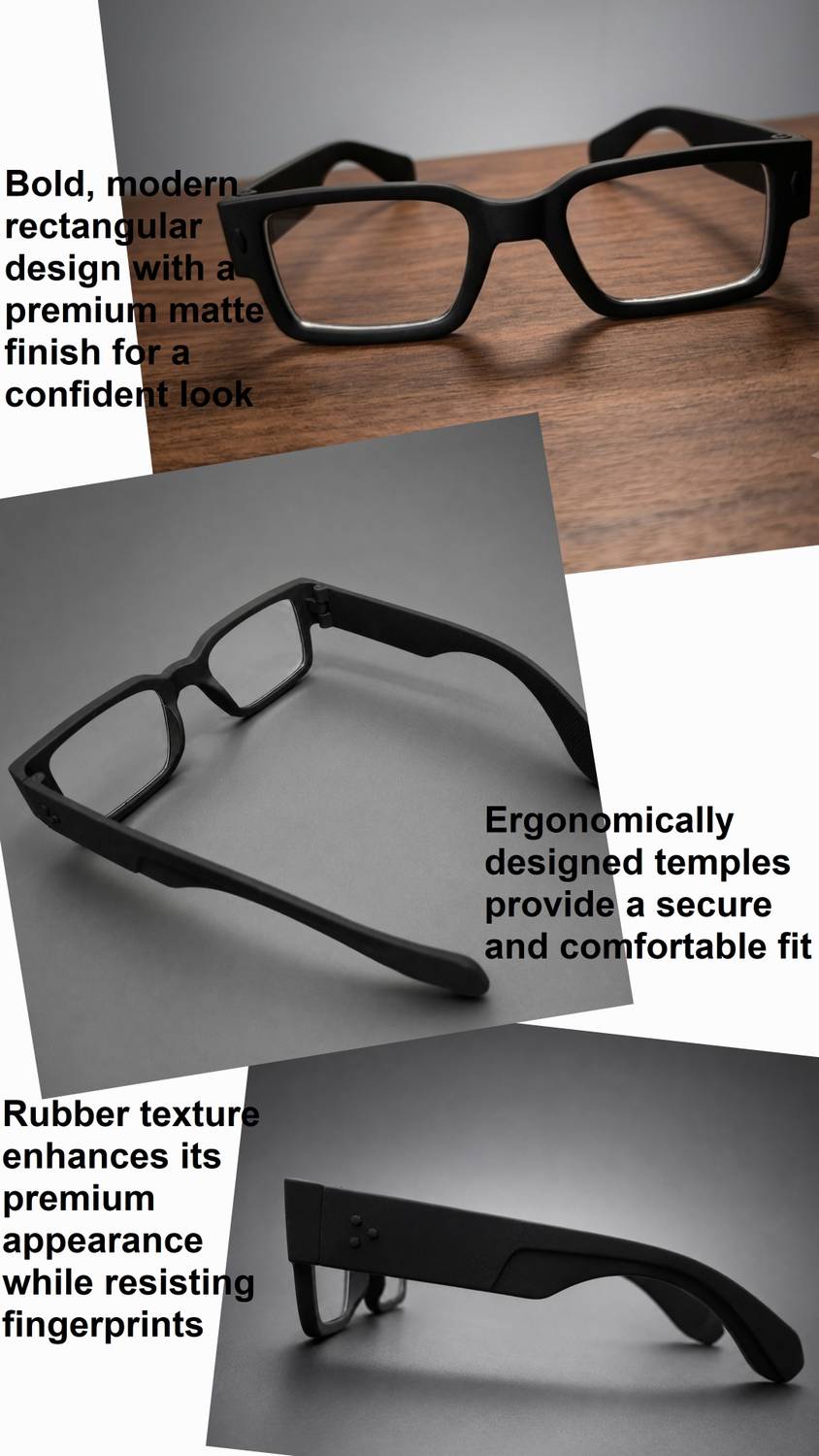 AURELIN Full Rim Rectangle Square Frame - Image 5