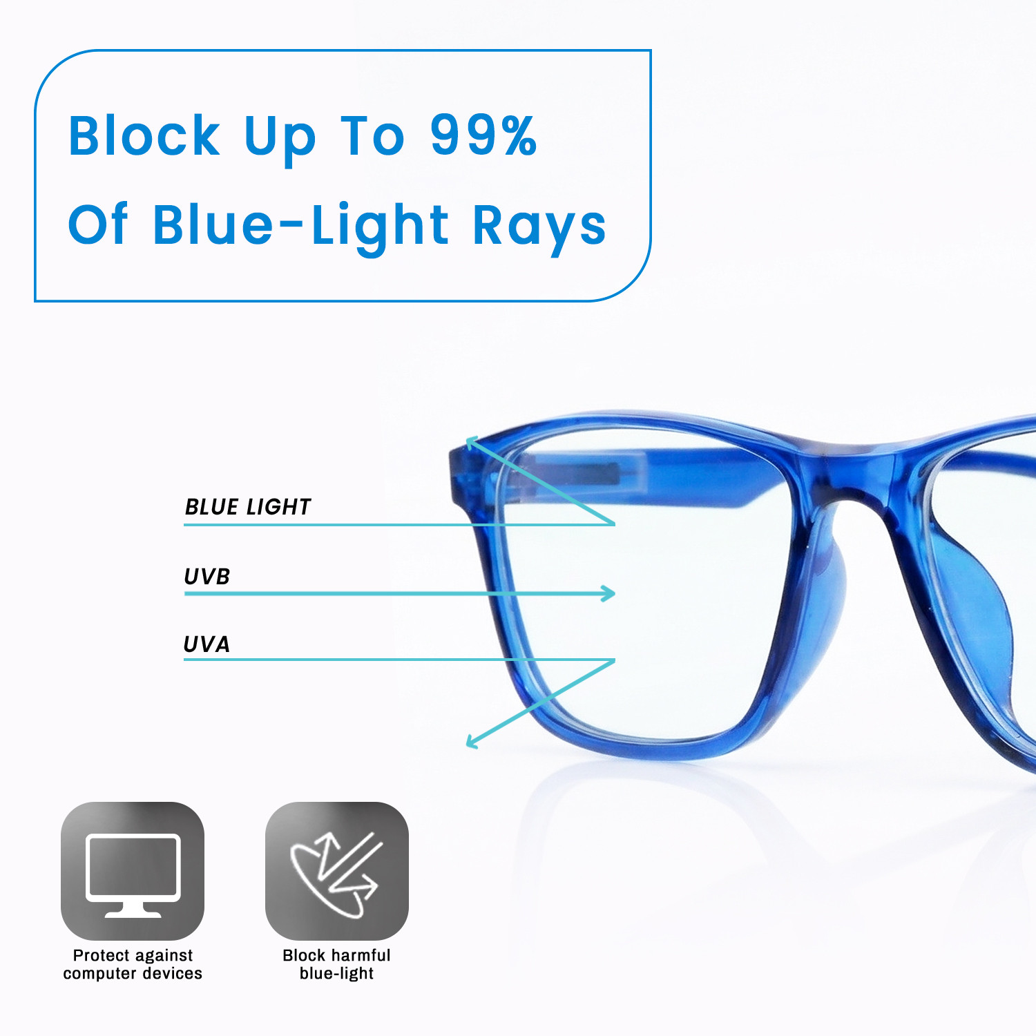 Image of Rayblock Full Rim Square Frame
