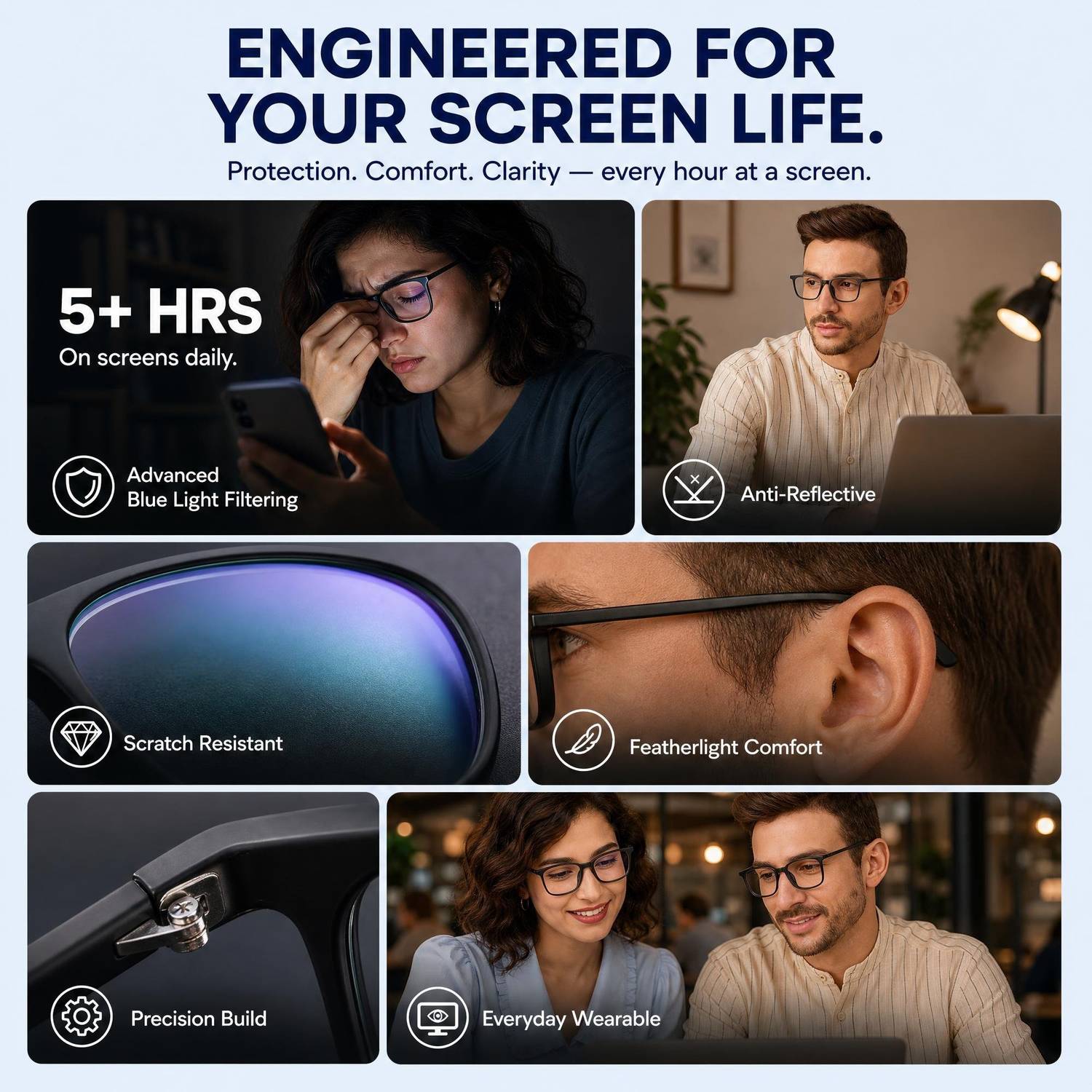 Lenskart Blu Full Rim Square Frame Glasses - Image 2