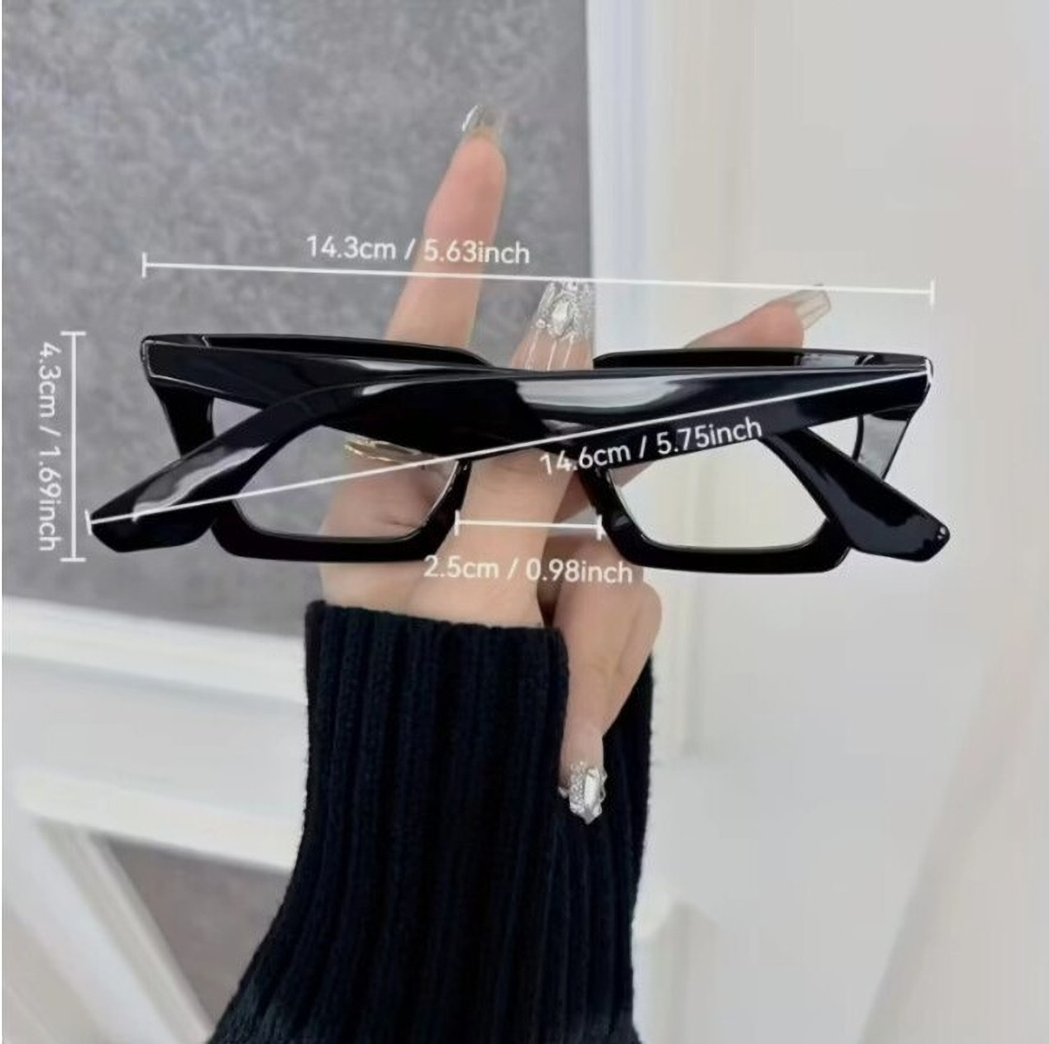 Image of styliv ogal Full Rim Cat-eyed Frame For Men & Women (75 mm)