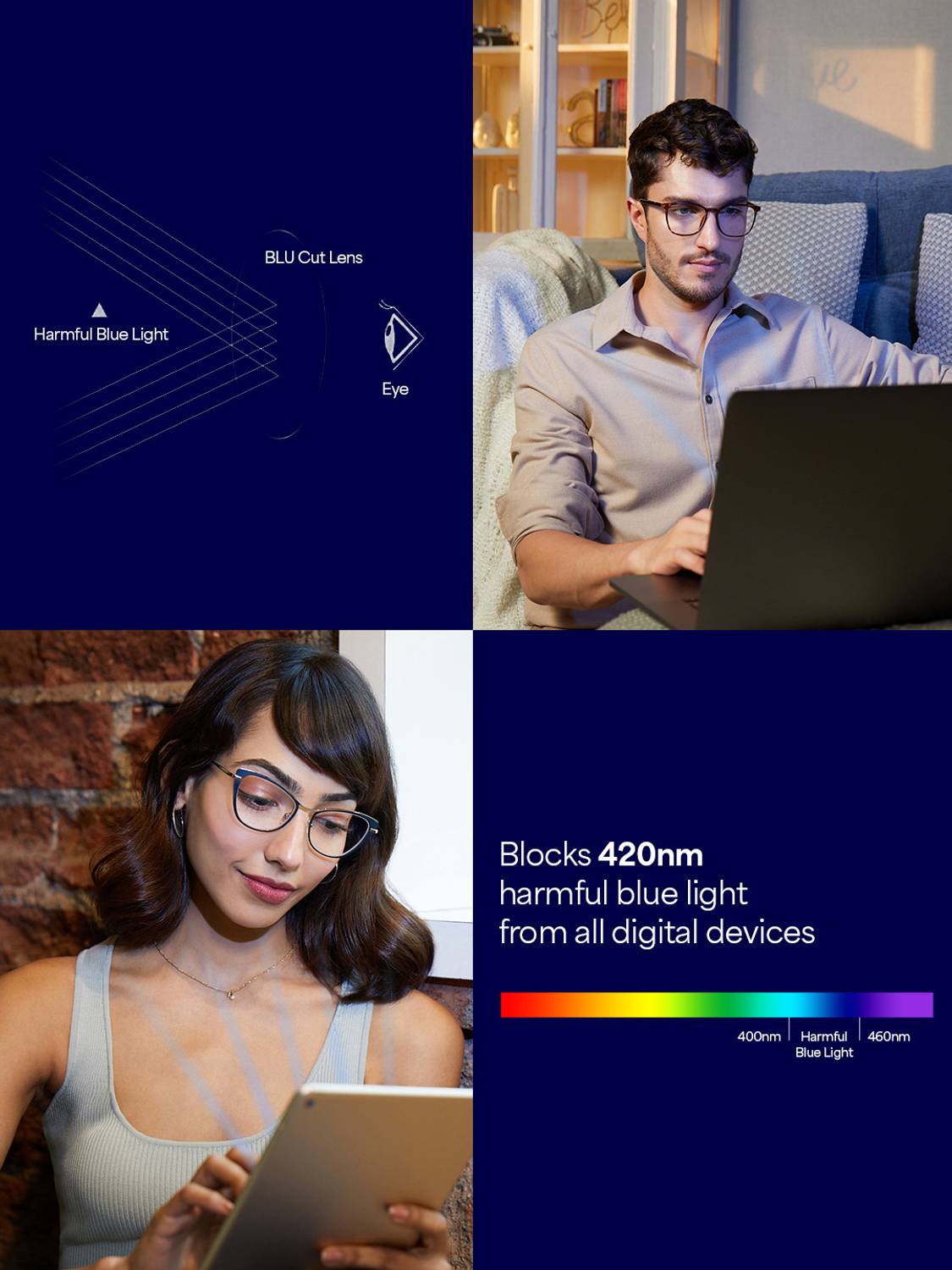 Lenskart Blu Full Rim Square Frame Glasses - Image 4