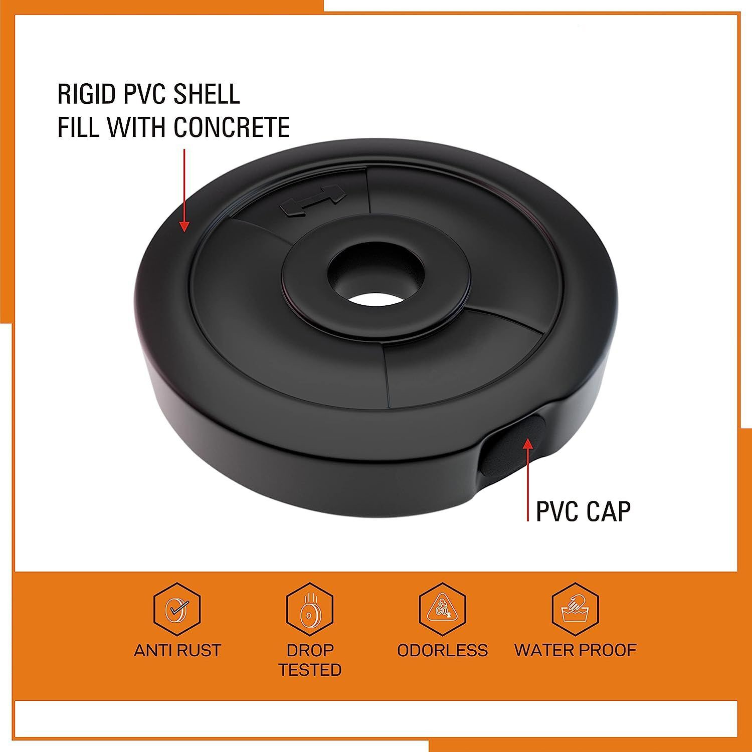 Image of ANSH FIT 40KG Home Gym Dumbbell Plate Set with 3FT Straight Rod & Accessories Home Gym Combo