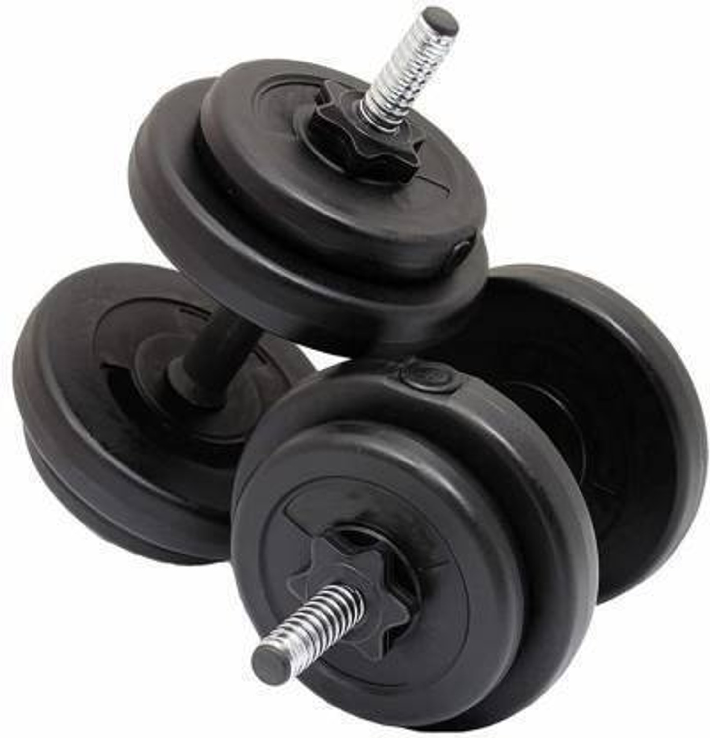 Image of L'AVENIR 50 kg SPORTS & FITNESS 50kg PVC Dumbbell Set + 3ft(STRAIGHT + CURL)RODS + ACCESSORIES Home Gym Combo