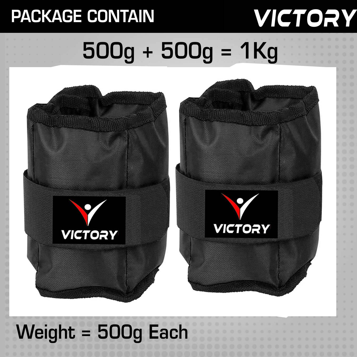 Victory Black Ankle Weights 500 gm Pair - Image 5