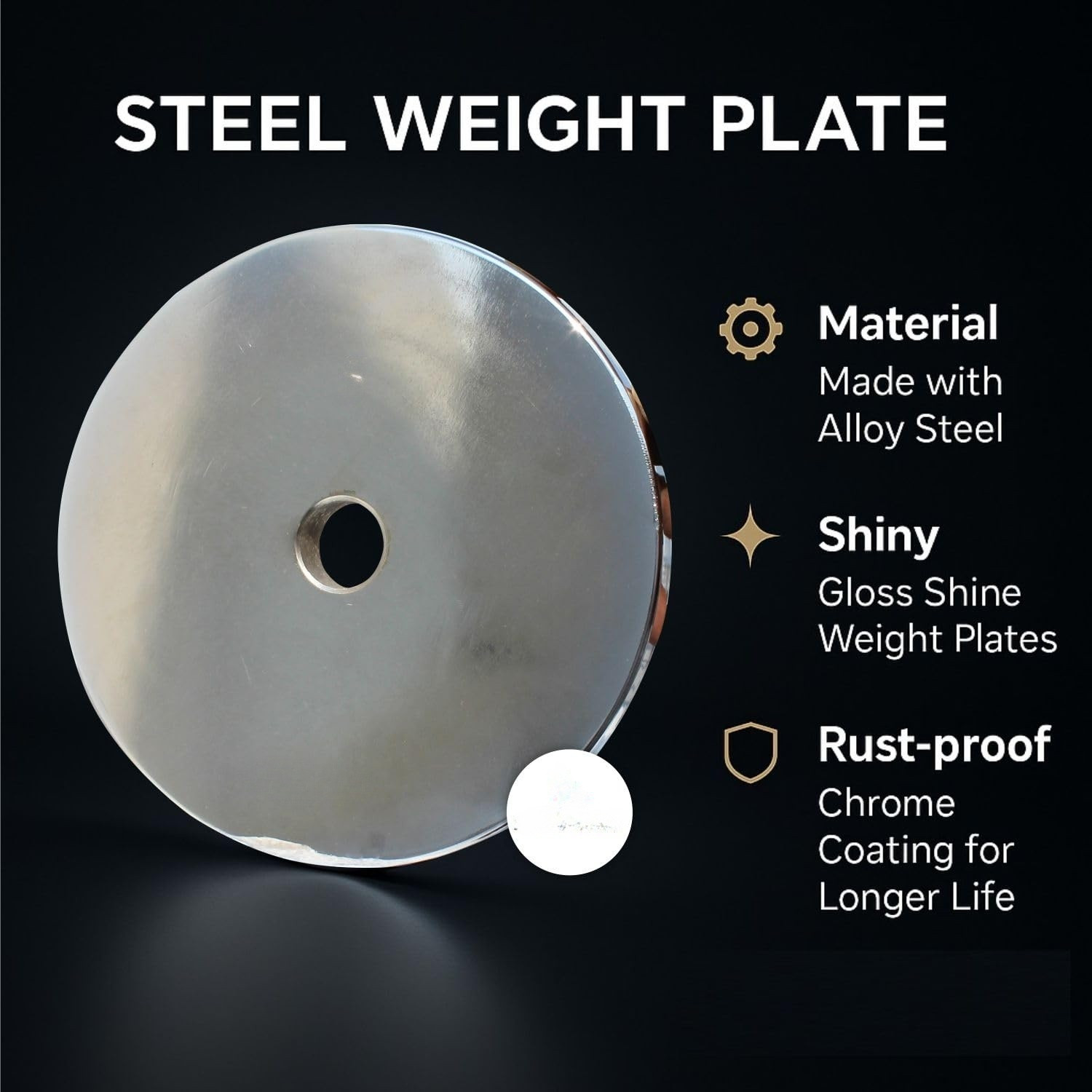 Image of YMD 70 kg Steel Plates (2.5KGX4,5KGX4,10KGX4) 4FT Curl & 5FT Straight 28mm Rods Full Combo Home Gym Combo