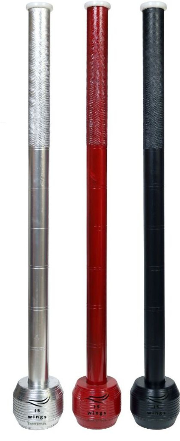 Image of ISWings Iron Mugdar (RED /Black /Silver) (Karla Katai /Clubbell /Meel) Black Indian Clubs