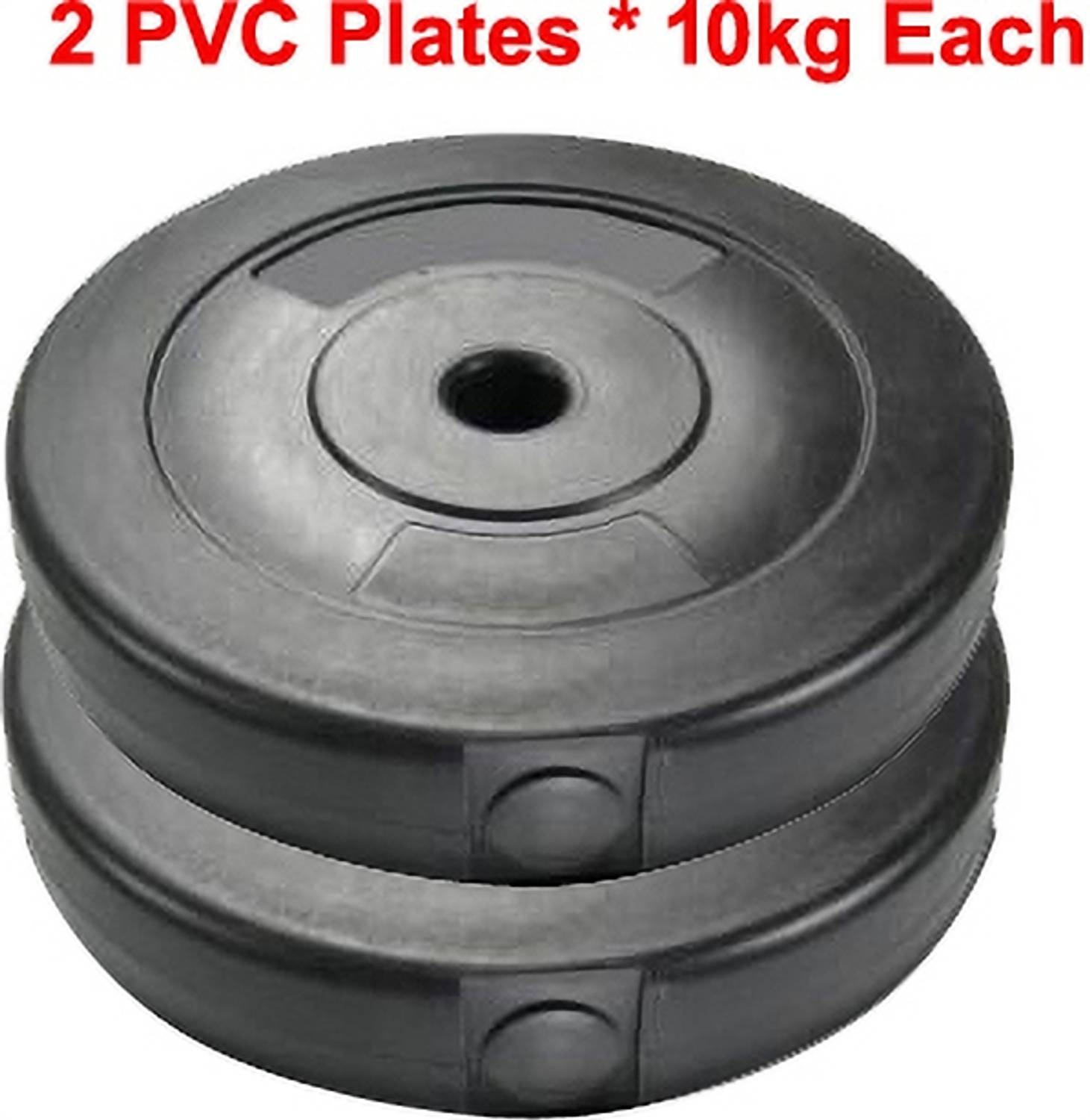 L'AVENIR 20kg (2x10kg) Black PVC Weight Plates - Image 1