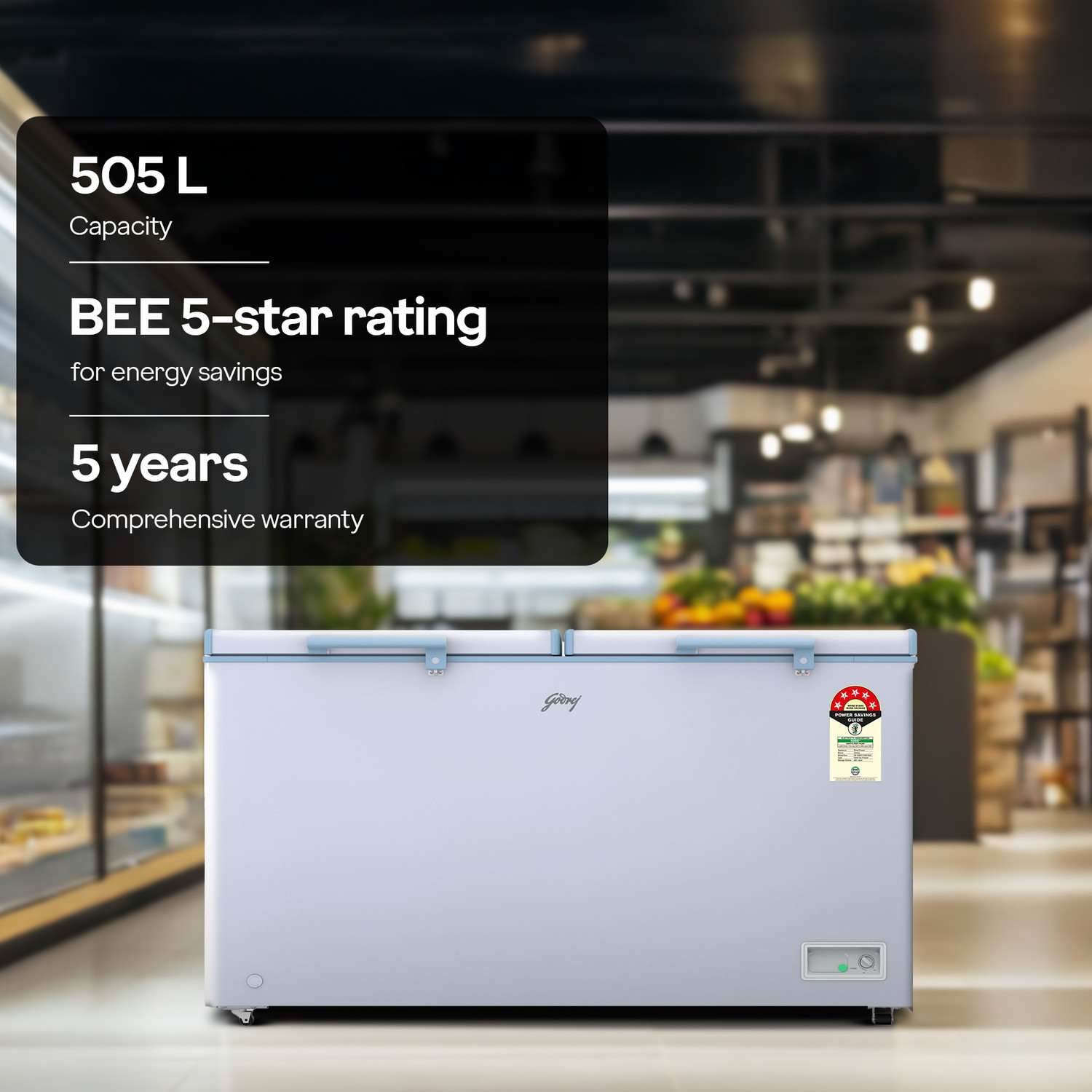 Image of Godrej 505 L Double Door Standard Deep Freezer