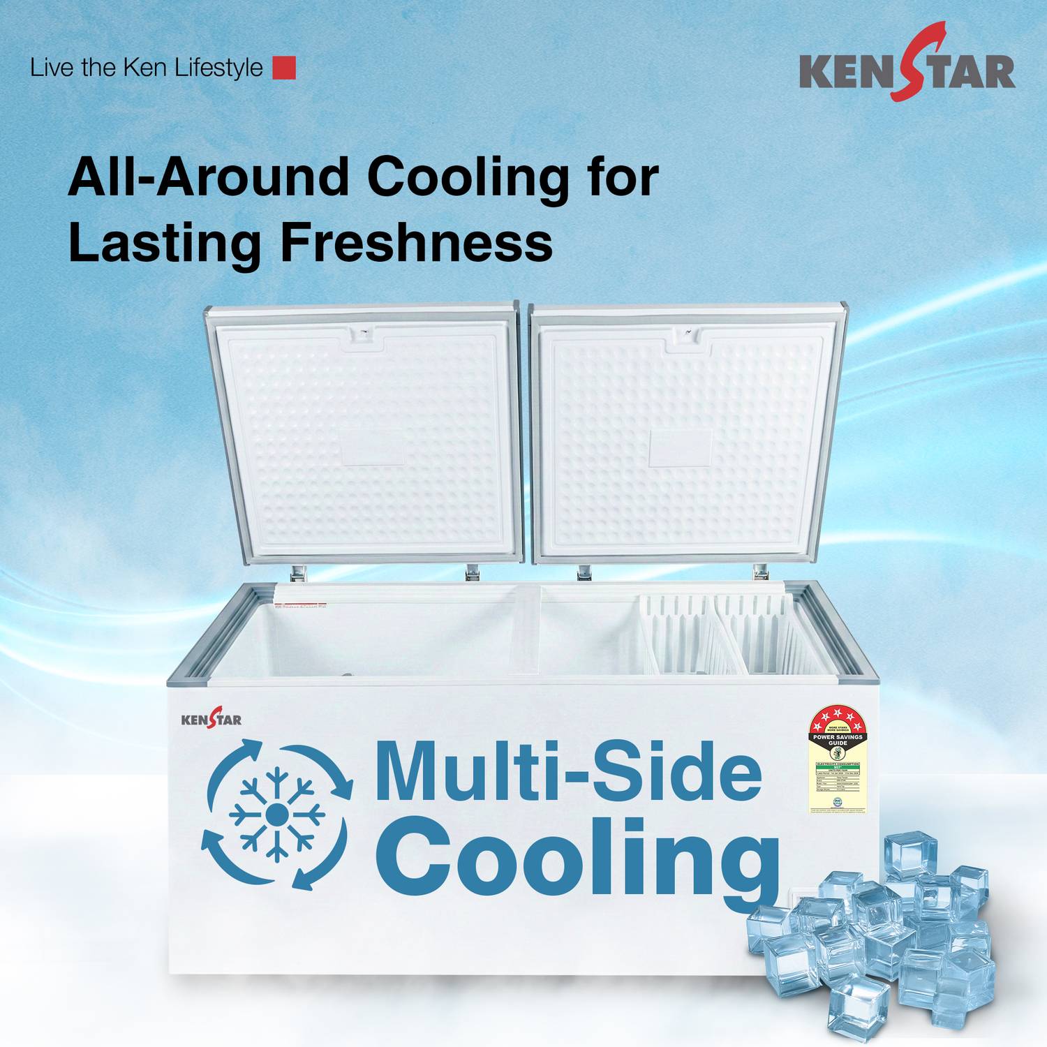 Seaページ Kenstar 513.0 L Double Door Standard Deep Freezer Price in India