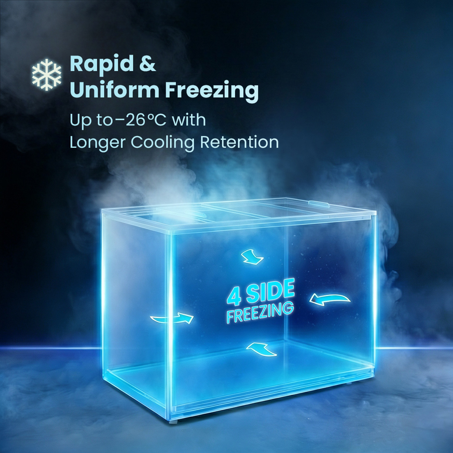 Image of Haier 295 L Double Door Glass Top Deep Freezer