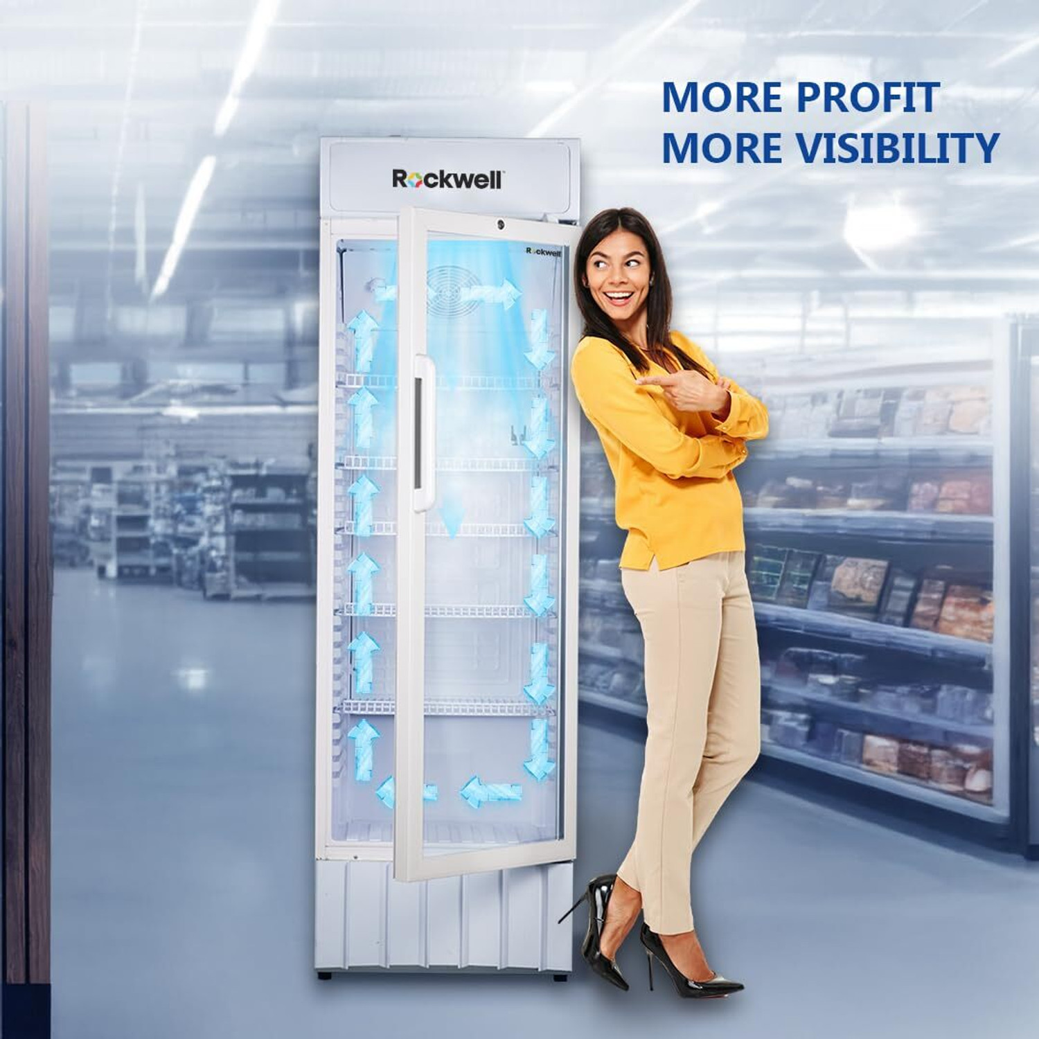 Image of Rockwell 500 L Single Door Upright Freezer