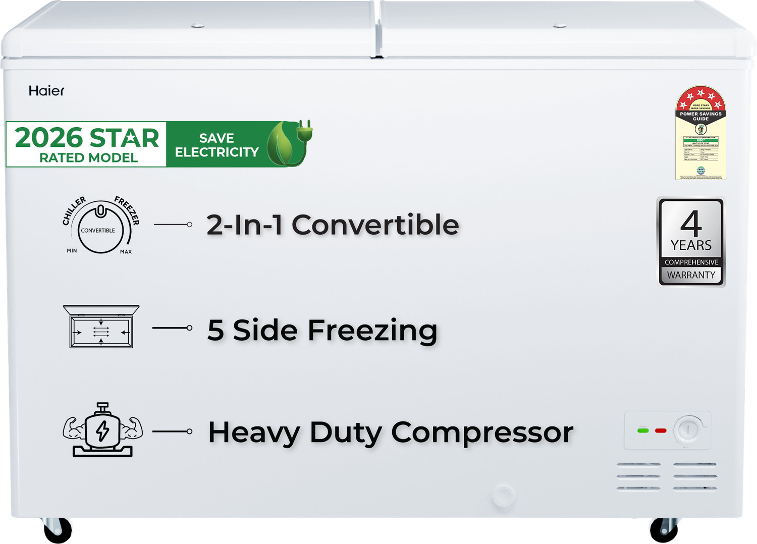 Image of Haier 383 L Double Door Standard Deep Freezer