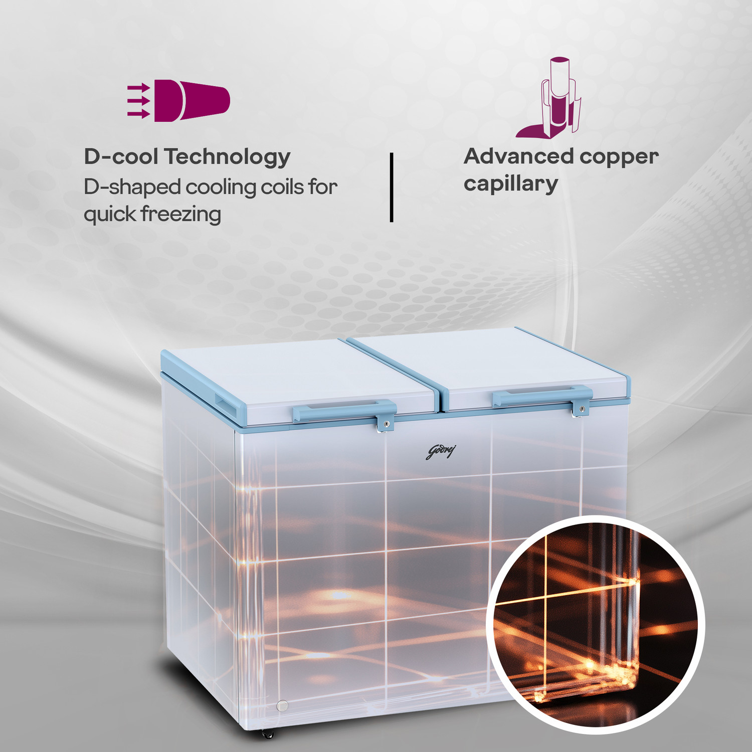Image of Godrej 302 L Double Door Standard Deep Freezer