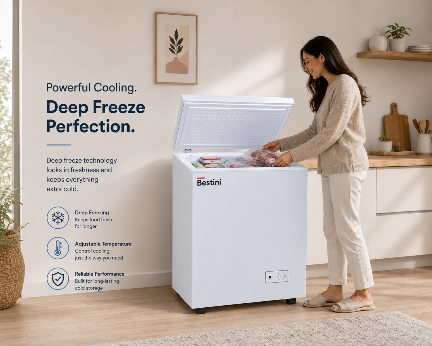 Image of Bestini 108 L Single Door Standard Deep Freezer