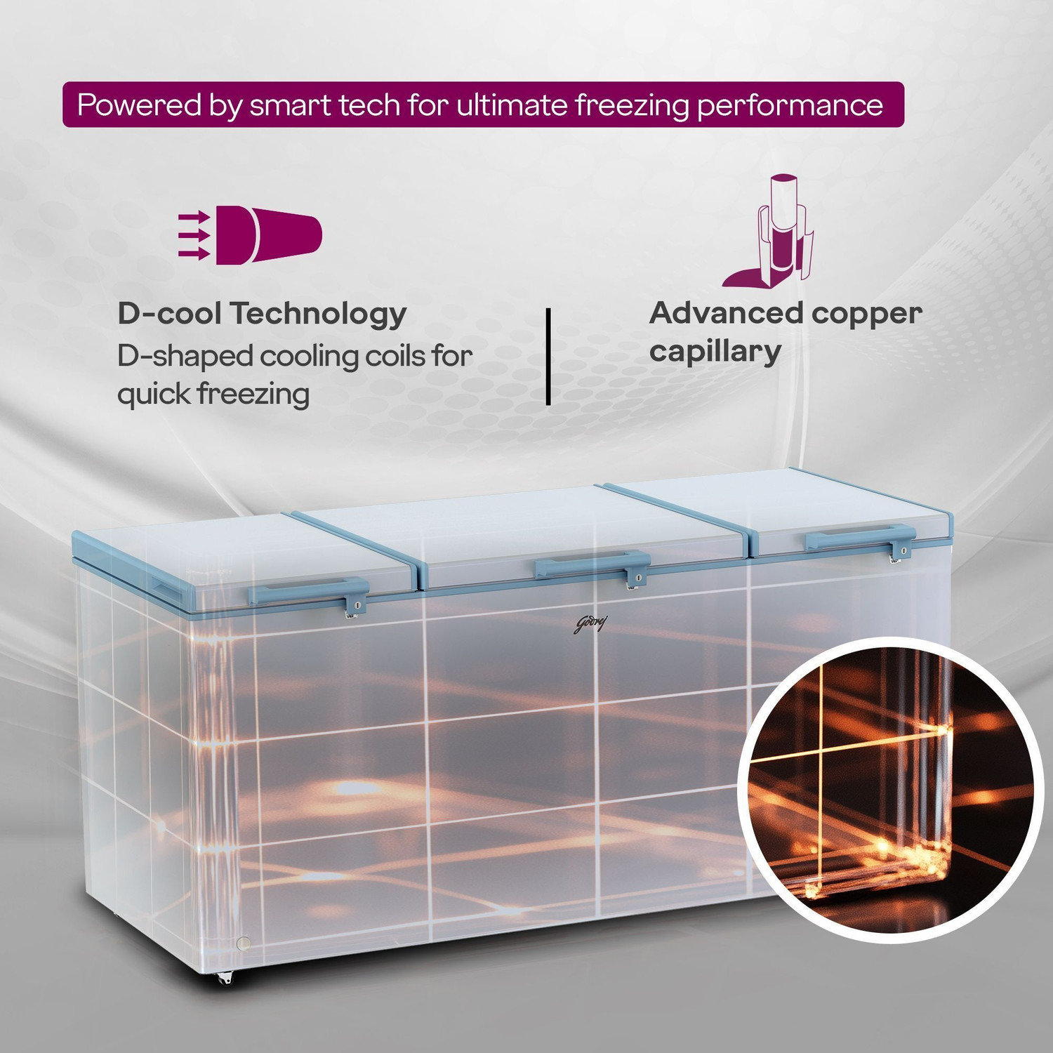 Image of Godrej 594 L Triple Door Standard Deep Freezer