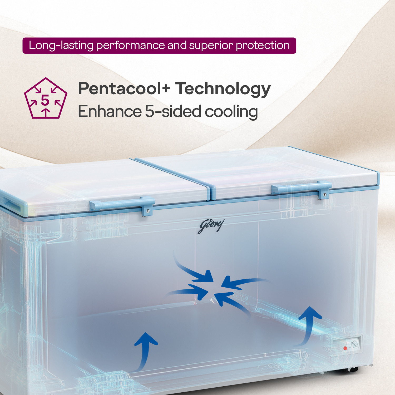 Image of Godrej 505 L Double Door Standard Deep Freezer