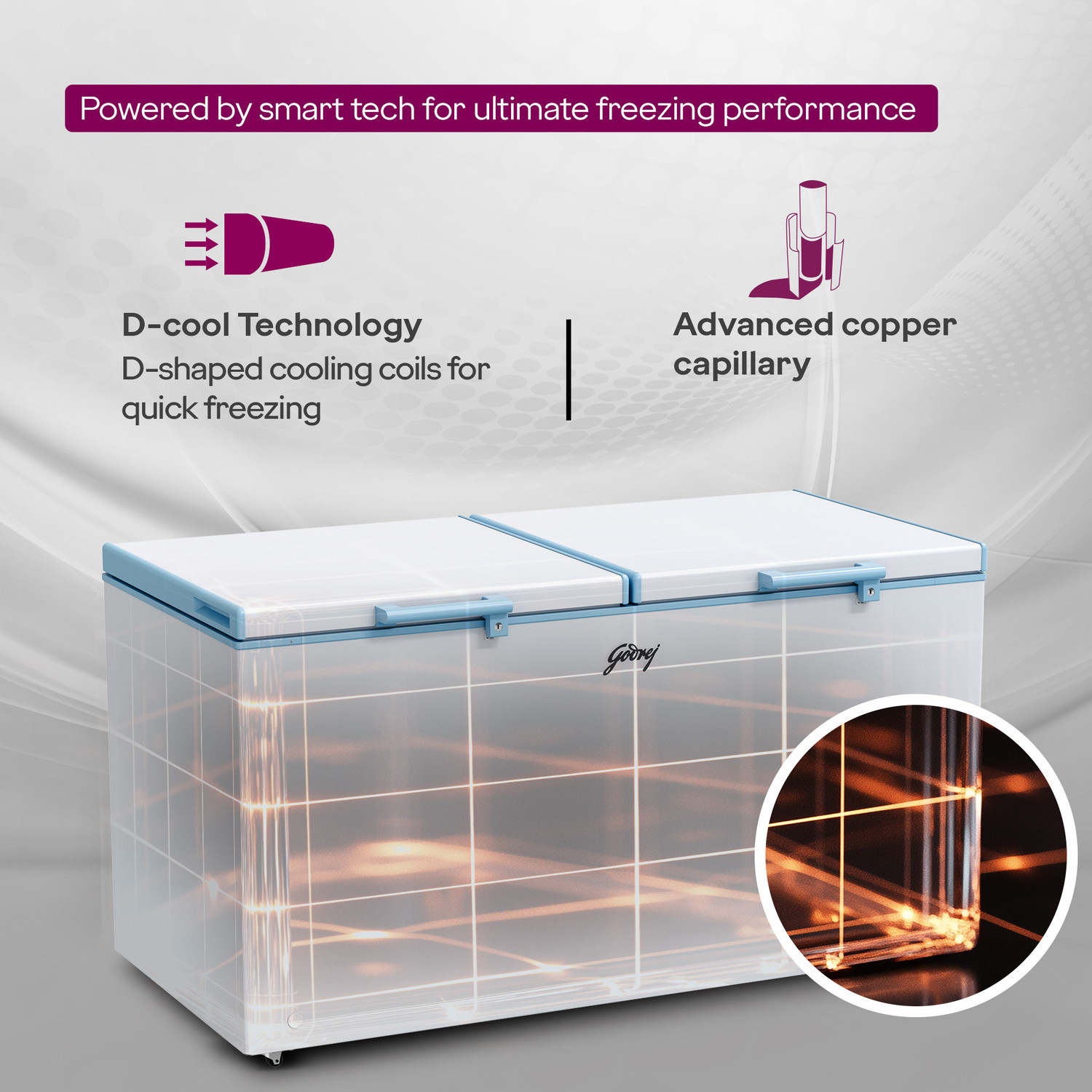 Image of Godrej 505 L Double Door Standard Deep Freezer