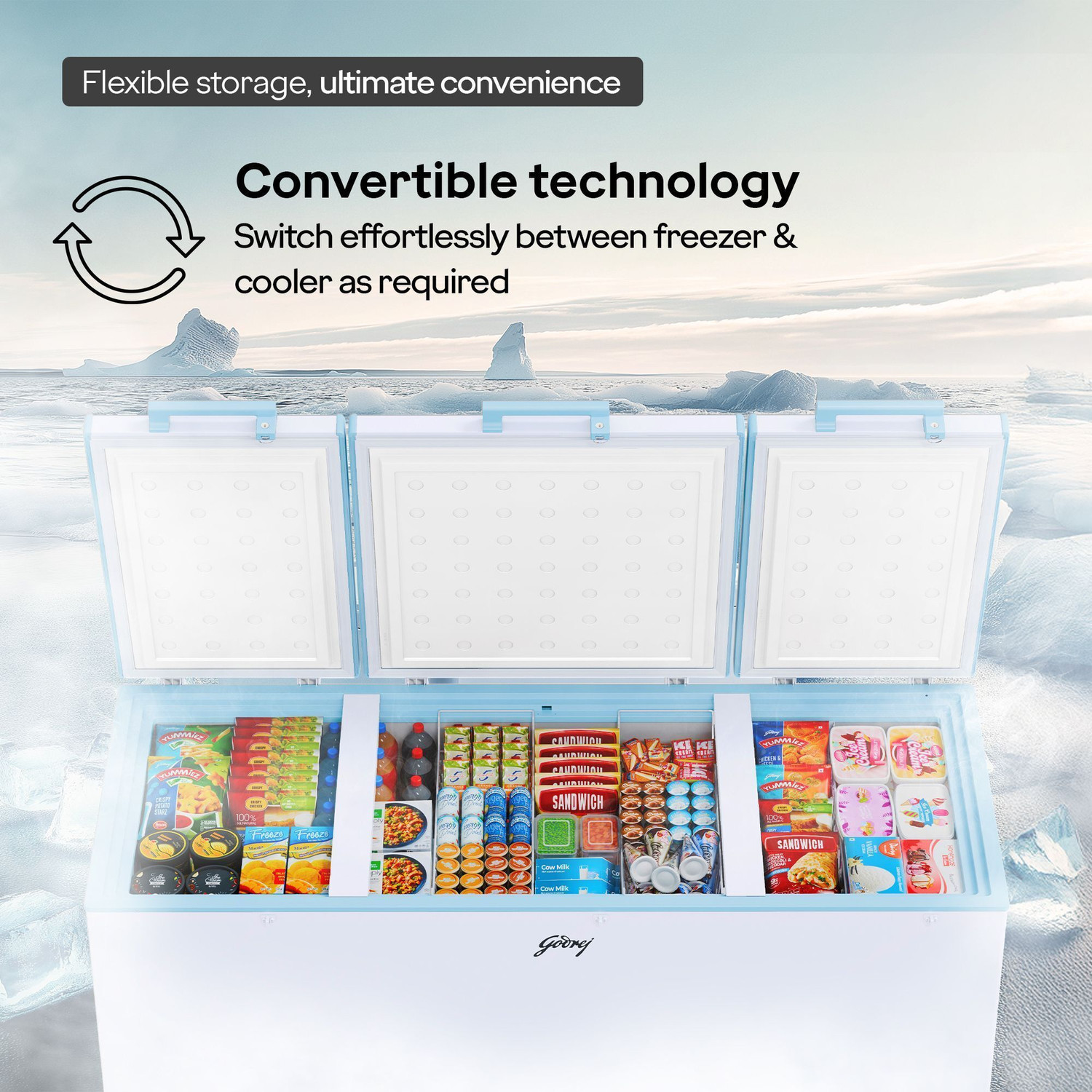 Image of Godrej 594 L Triple Door Standard Deep Freezer