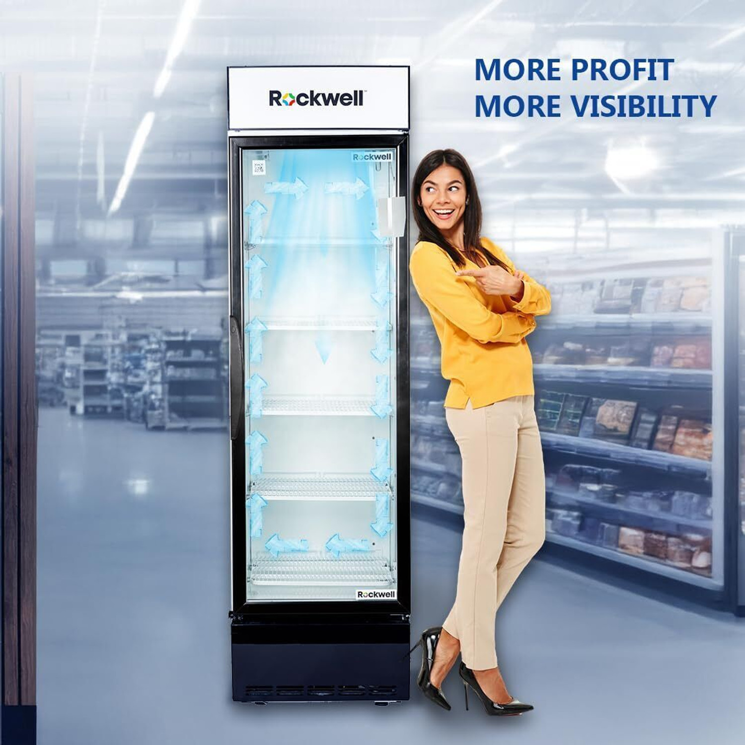 Image of Rockwell 550 L Single Door Upright Freezer