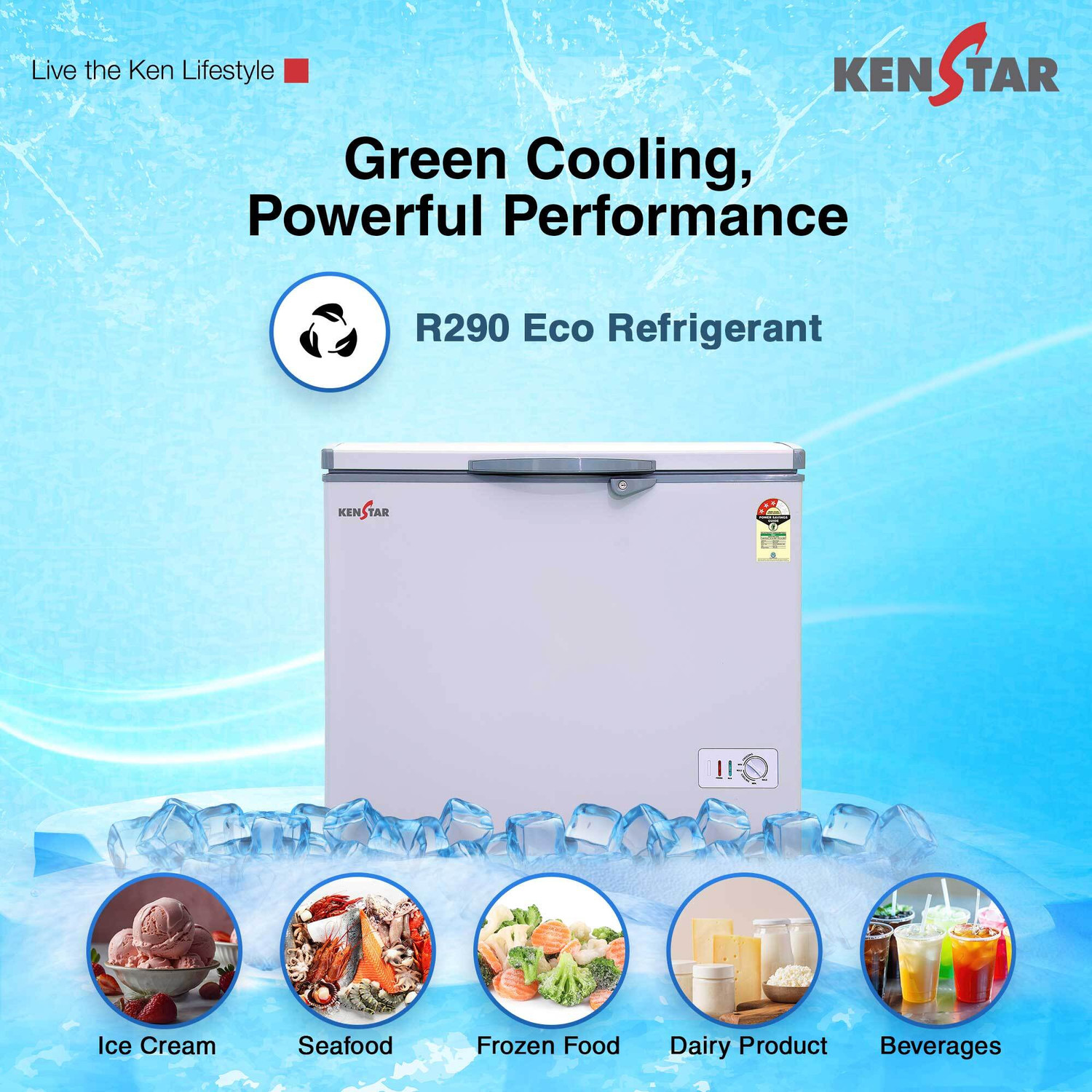 Image of Kenstar 192 L Single Door Standard Deep Freezer