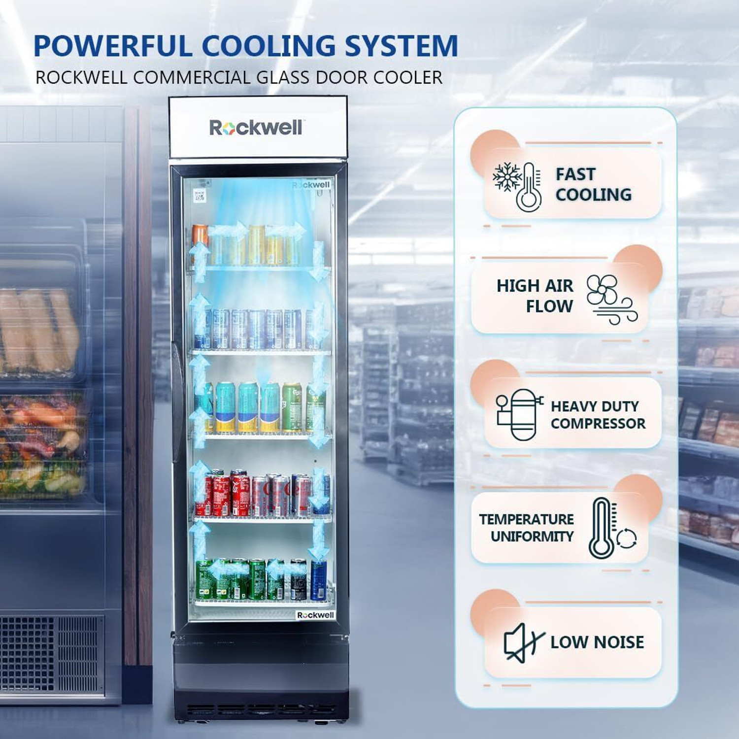 Image of Rockwell 550 L Single Door Upright Freezer