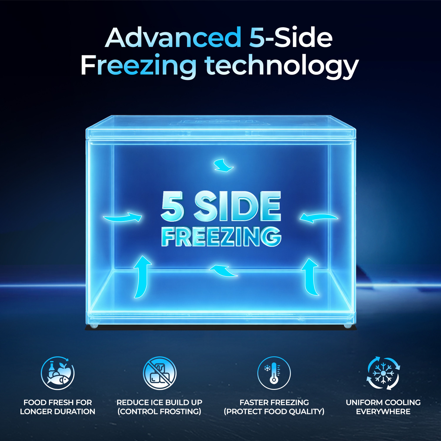 Image of Haier 310 L Double Door Standard Deep Freezer