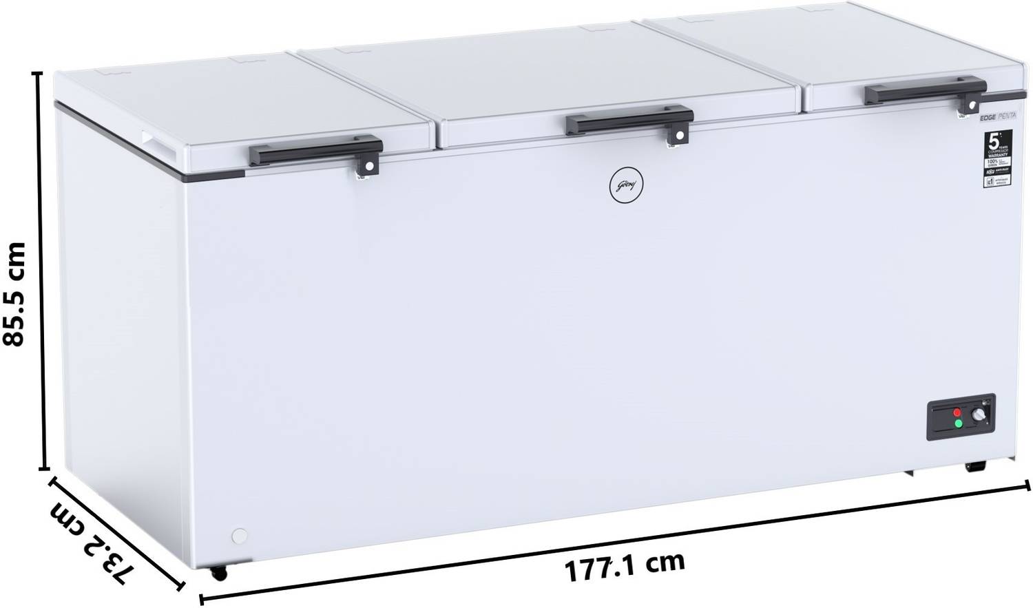 Godrej 600 L Triple Door Standard Deep Freezer Price in India